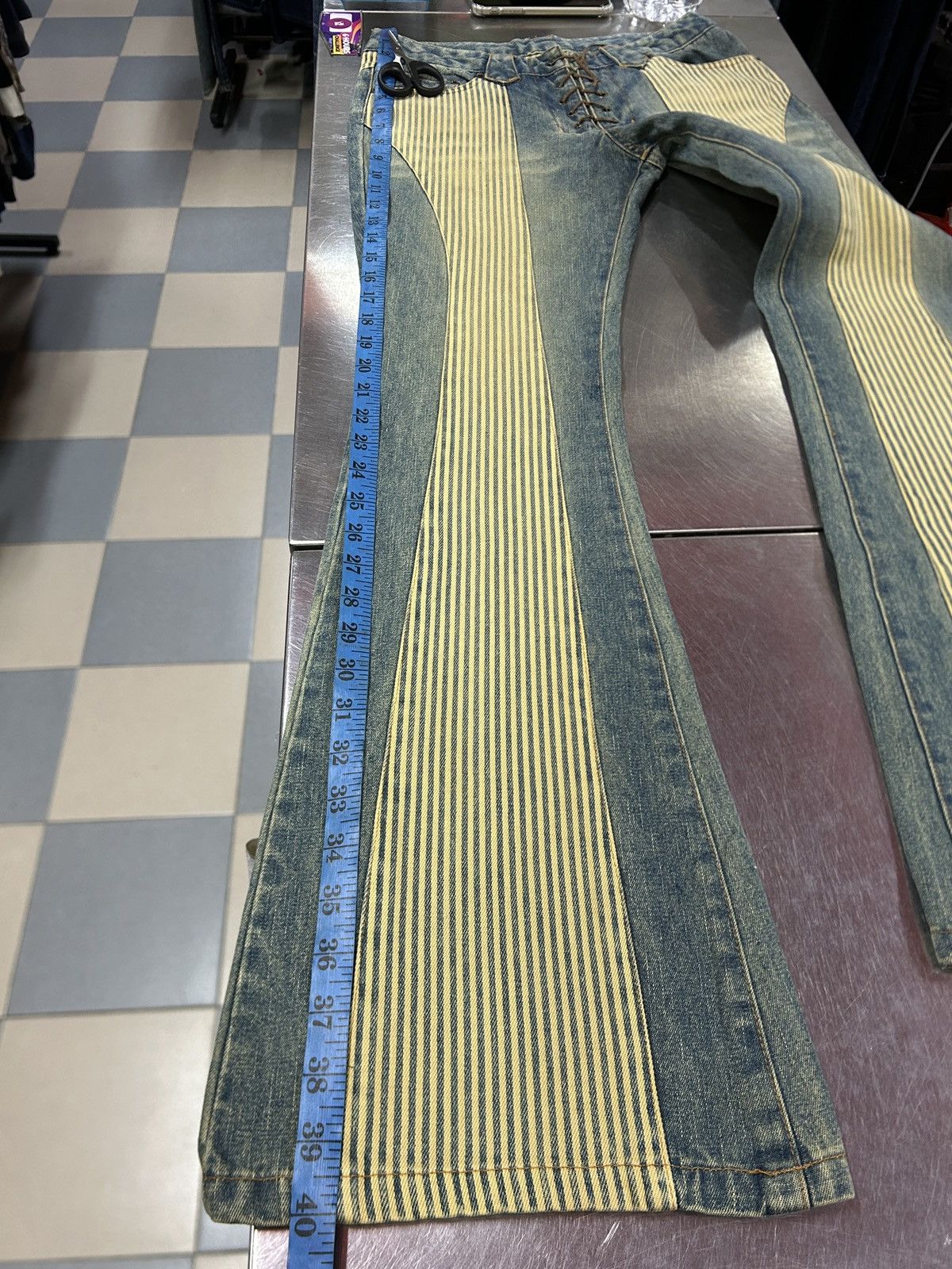 Japanese Brand Vintage Japanese Brand Flared Laces Up Jeans Size US 28 / EU 44 - 15 Thumbnail