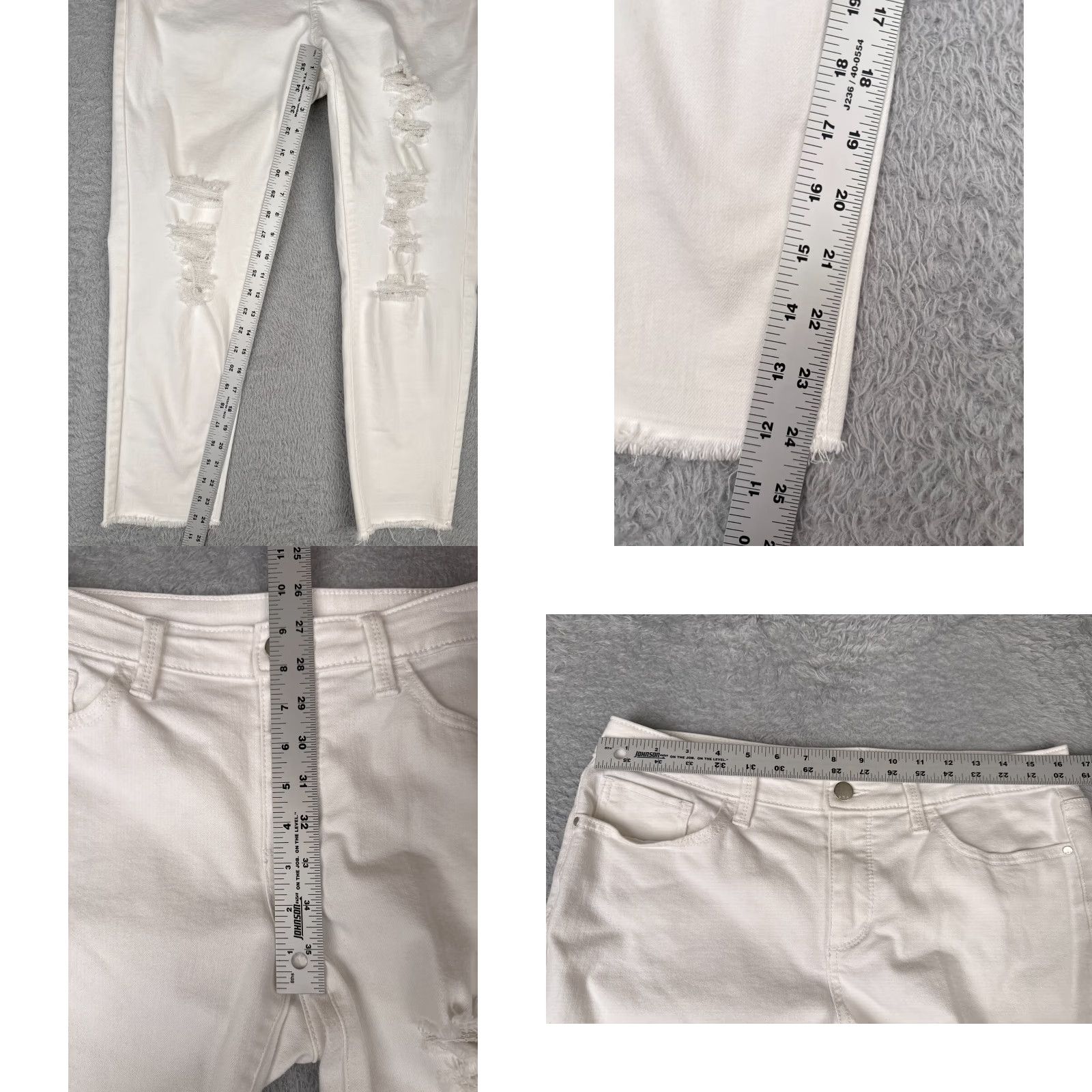 Vintage a.n.a Jeans Womens 10 White Denim Skinny Ankle Distressed Cotton Blend 32x25 Jeans Women's 10 White Denim Skinny Ankle Distressed Cotton Blend 32x25 Size 32" / US 10 / IT 46 - 8 Thumbnail