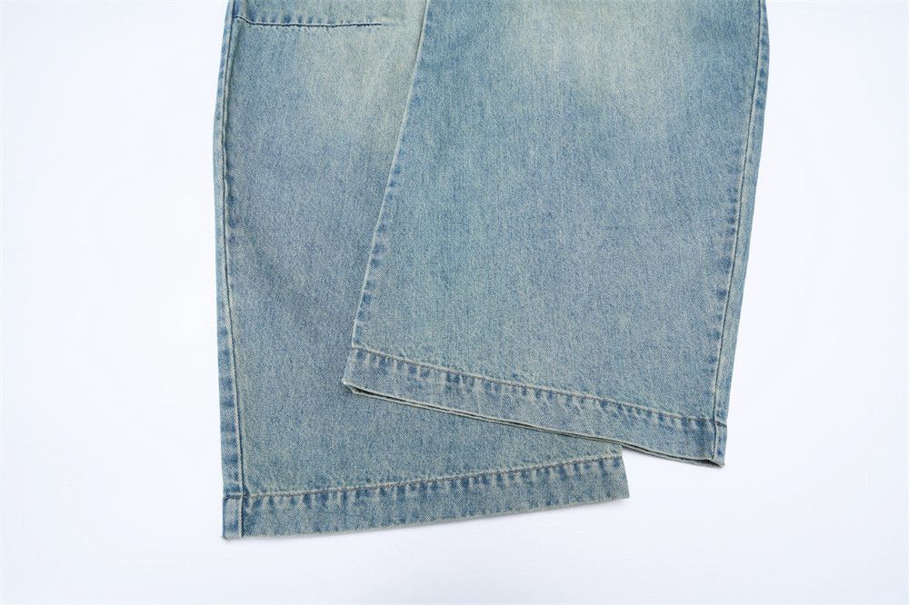 Jean Men's American retro washed distressed scimitar jeans Size US 32 / EU 48 - 5 Thumbnail
