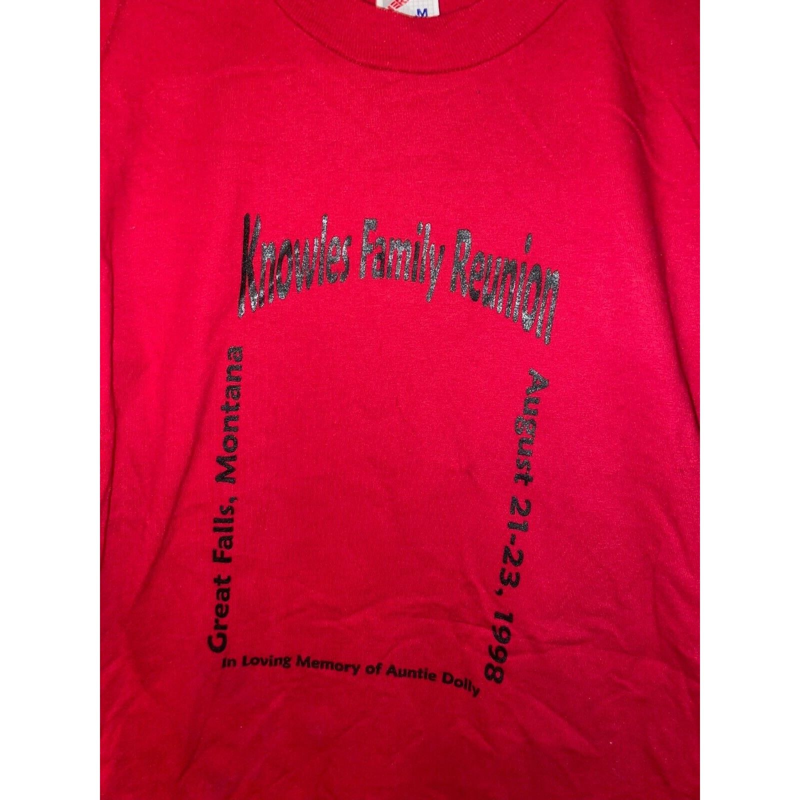 Jerzees Vintage Test Print Shirt Family Reunion Boo Halloween Tee M Size US M / EU 48-50 / 2 - 3 Thumbnail