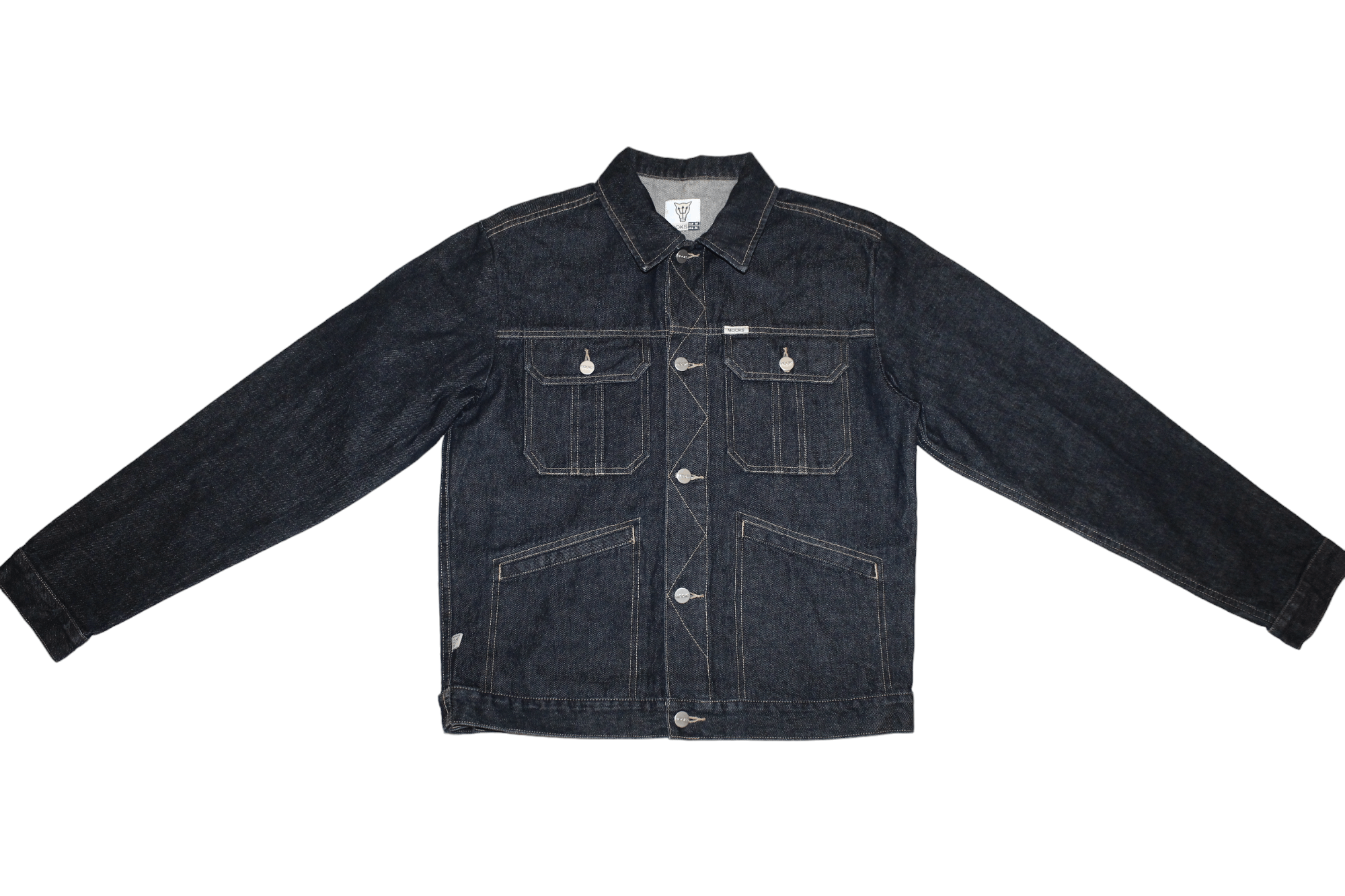Japanese Brand 💥 Mooks Australia 16oz Raw Denim Work Trucker Jacket Size US M / EU 48-50 / 2 - 3 Thumbnail