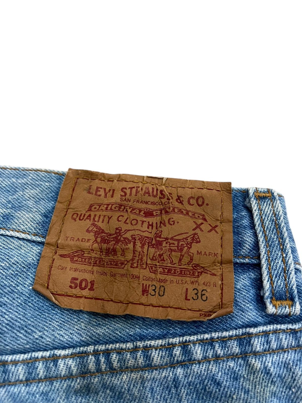 Levi's 90’s Levi’s 501 Faded Denim Jean Size US 28 / EU 44 - 18 Thumbnail