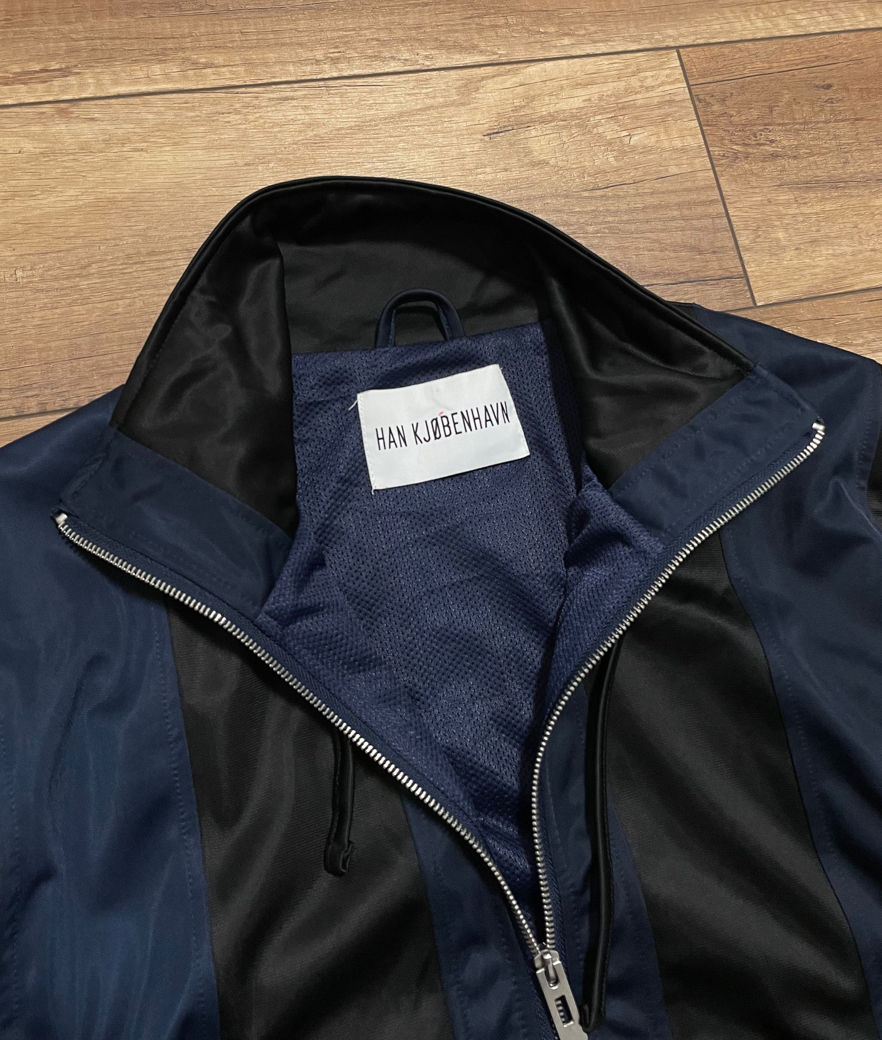 Han Kjobenhavn Rare Han Kjobenhavn Patchwork Denim Nylon Track Top Jacket Size US L / EU 52-54 / 3 - 5 Thumbnail