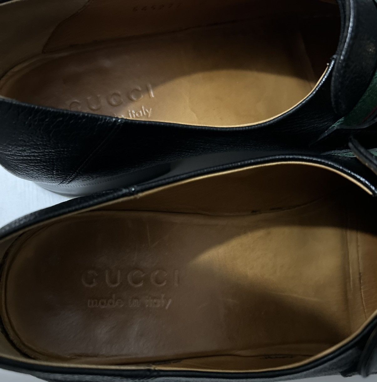 Gucci Gucci GG Bonnie Black Leather Horsebit Web Loafers UK8 Size US 8 / EU 41 - 18 Thumbnail