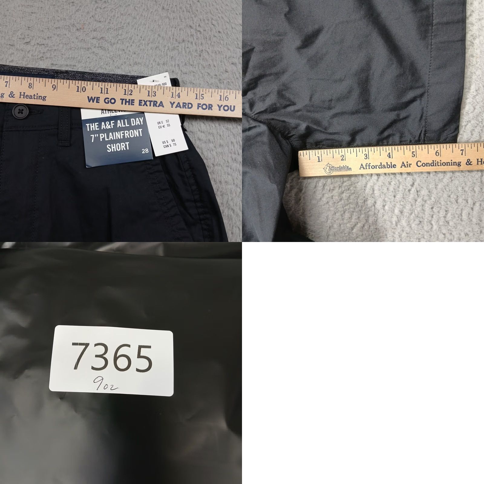 Abercrombie & Fitch Abercrombie & Fitch All Day 7" Plainfront Short Mens 28 Black NWT Size US 28 / EU 44 - 8 Thumbnail