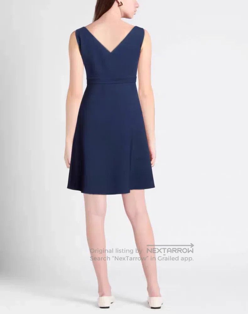 Valentino Valentino Teal sheep wool V-neck dress Size M / US 6-8 / IT 42-44 - 2 Thumbnail