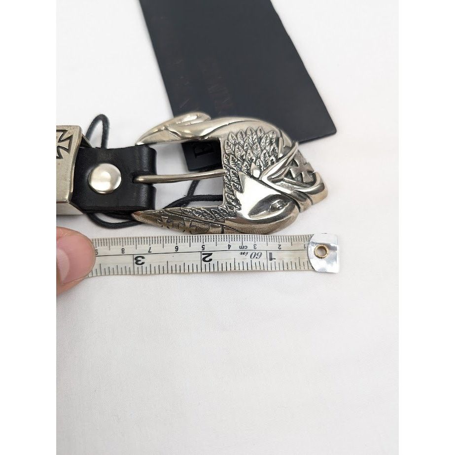 Enfants Riches Deprimes o1rshd1 Size:110 / Eagle Petit Iron Cross Stud Belt in Black Size 44 - 11 Thumbnail