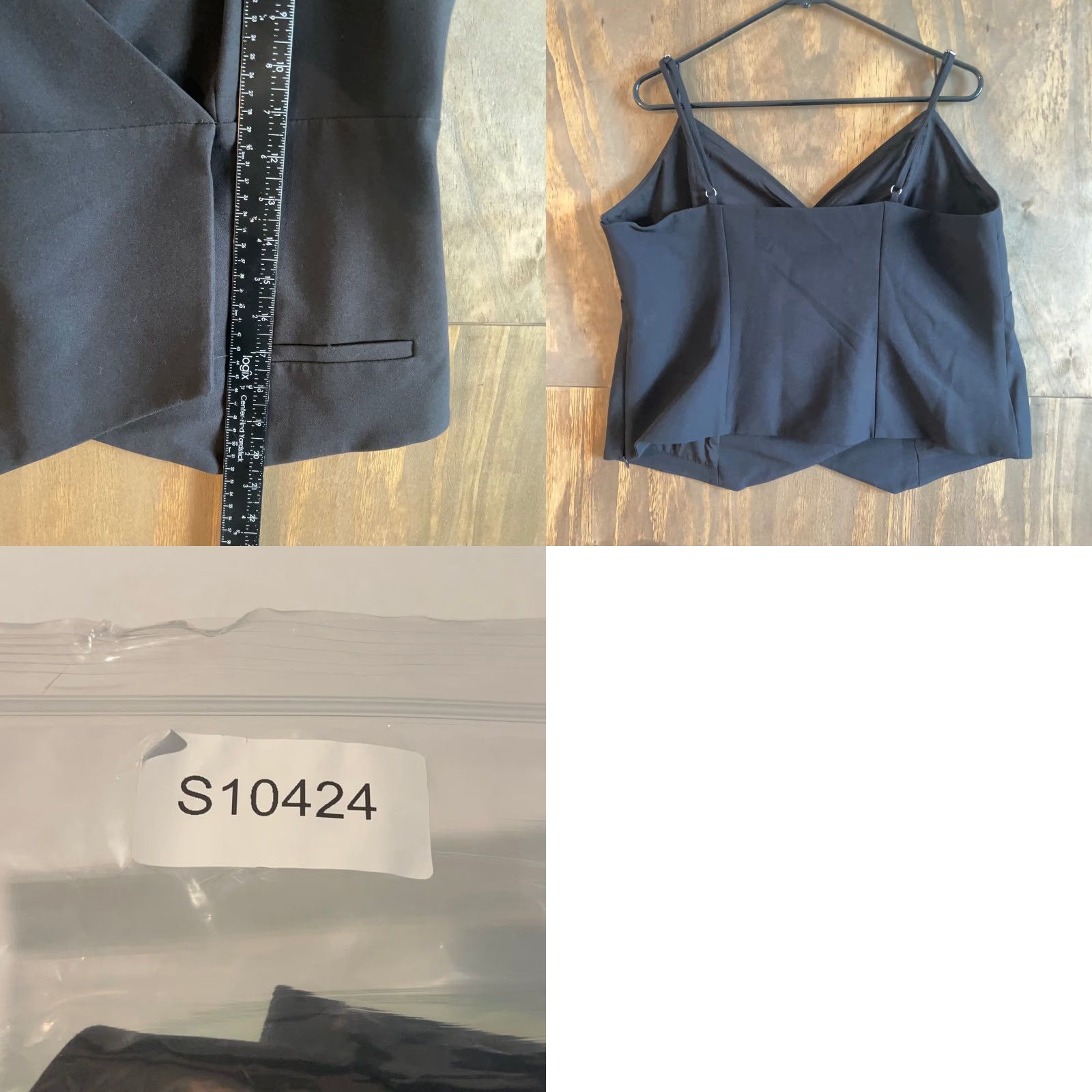 Express Express Blouse Womens Black V-Neck Wrap Side Zip Lined Stretch XL Sleeveless Size XL / US 12-14 / IT 48-50 - 8 Thumbnail