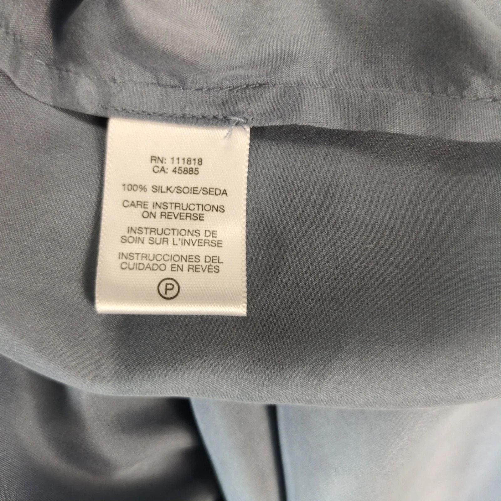 Michael Kors Michael Kors 100% Silk Gray Pleated Blouse Womens 12 Keyhole Size XL / US 12-14 / IT 48-50 - 4 Thumbnail