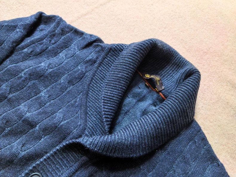 Loro Piana LORO PIANA Tulip blue fruit collar cashmere sweater Size US XL / EU 56 / 4 - 4 Thumbnail