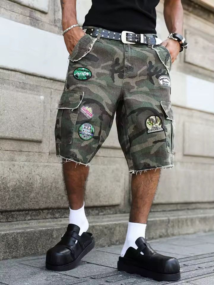 Other Camo Cargo Shorts - Multi-Pocket Utility Wear - Gorpcore Size US 31 - 3 Thumbnail
