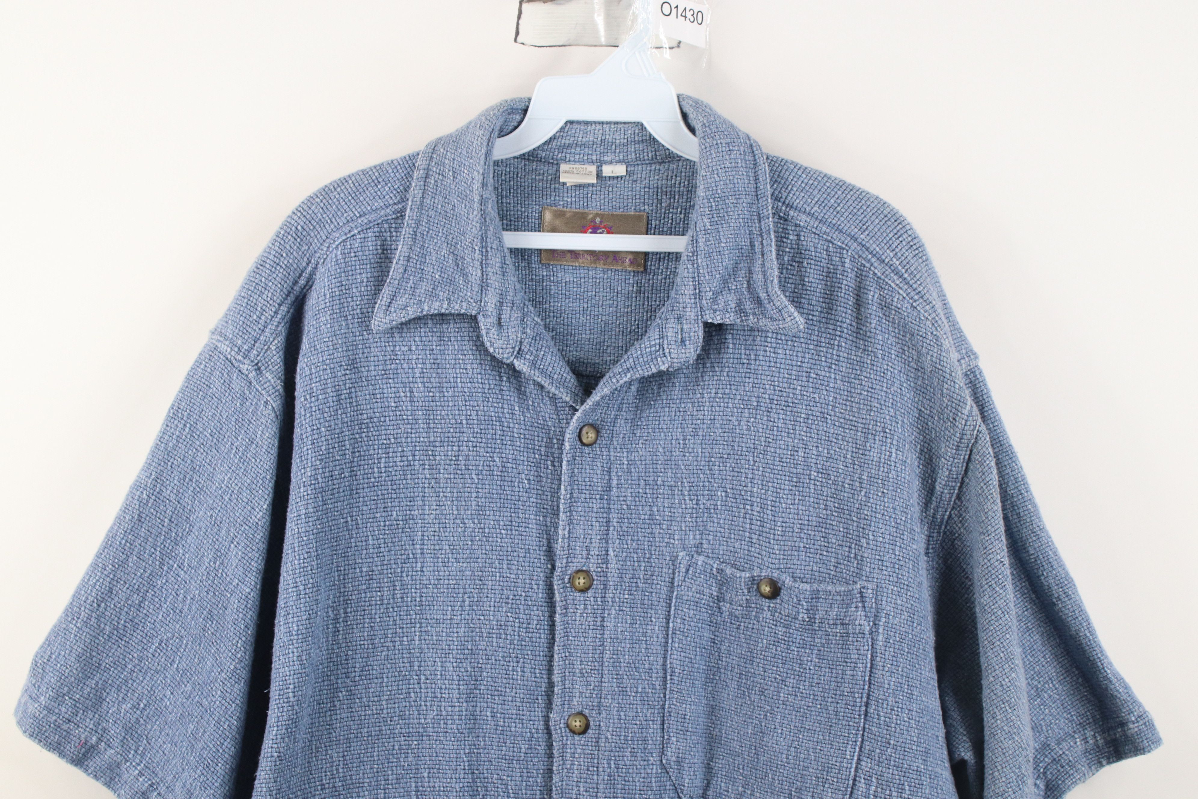 Vintage Vintage 90s The Territory Ahead Oxford Weave Button Shirt Size US L / EU 52-54 / 3 - 2 Thumbnail