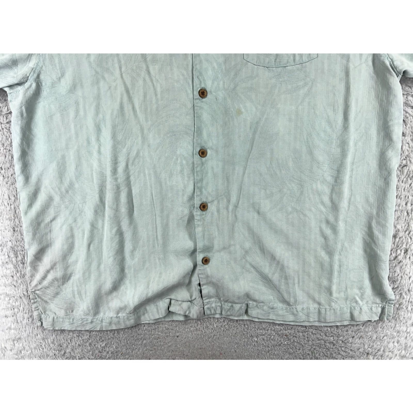 Tommy Bahama Tommy Bahama Shirt Men XL Blue Stripe Button-Up Silk Hawaiian Aloha Beach Resort 100% Silk Short Sleeve Button-Up Mens Size US XL / EU 56 / 4 - 5 Thumbnail