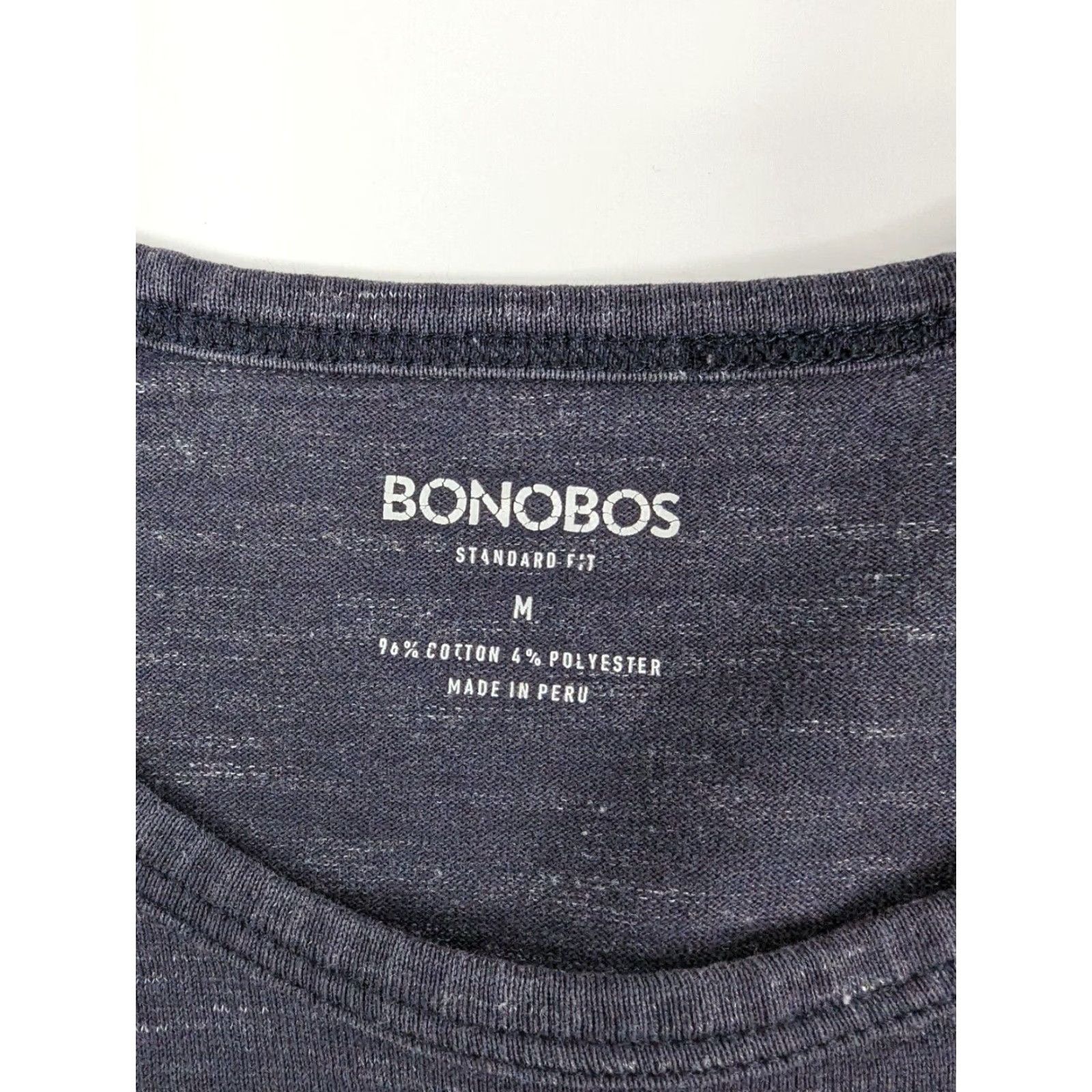 Bonobos Bonobos Standard Fit Long Sleeve Crew Neck Pullover Shirt Black Mens M Peru Size US M / EU 48-50 / 2 - 7 Thumbnail