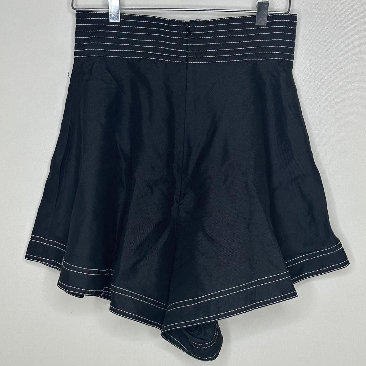 Zimmermann Zimmermann Black Silk Striped Lace-Up Shorts –Size XS (0) Size 25" / US 0 / IT 36 - 4 Thumbnail