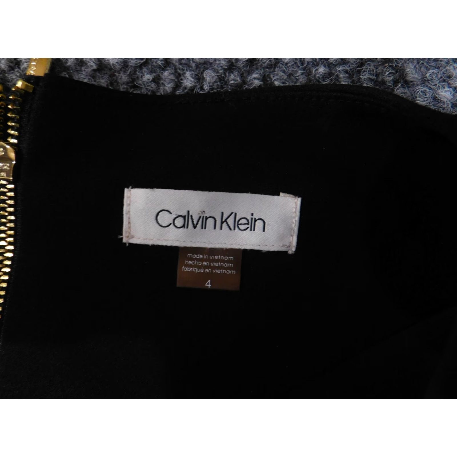 Calvin Klein Calvin Klein Dress Womens 4 Black Hi-Low Sleeveless Ruffle Hem Zip Spandex Polyester Size S / US 4 / IT 40 - 6 Thumbnail