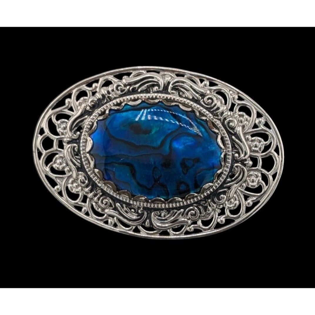 Other Vintage Mermaidcore Blue Mother Of Pearl Brooch With Silver Size ONE SIZE - 1 Thumbnail