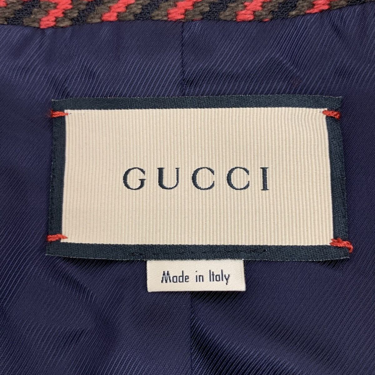Gucci Gucci Red Chambray Wool Lapel Single Breasted Coat Size XS / US 0-2 / IT 36-38 - 5 Thumbnail