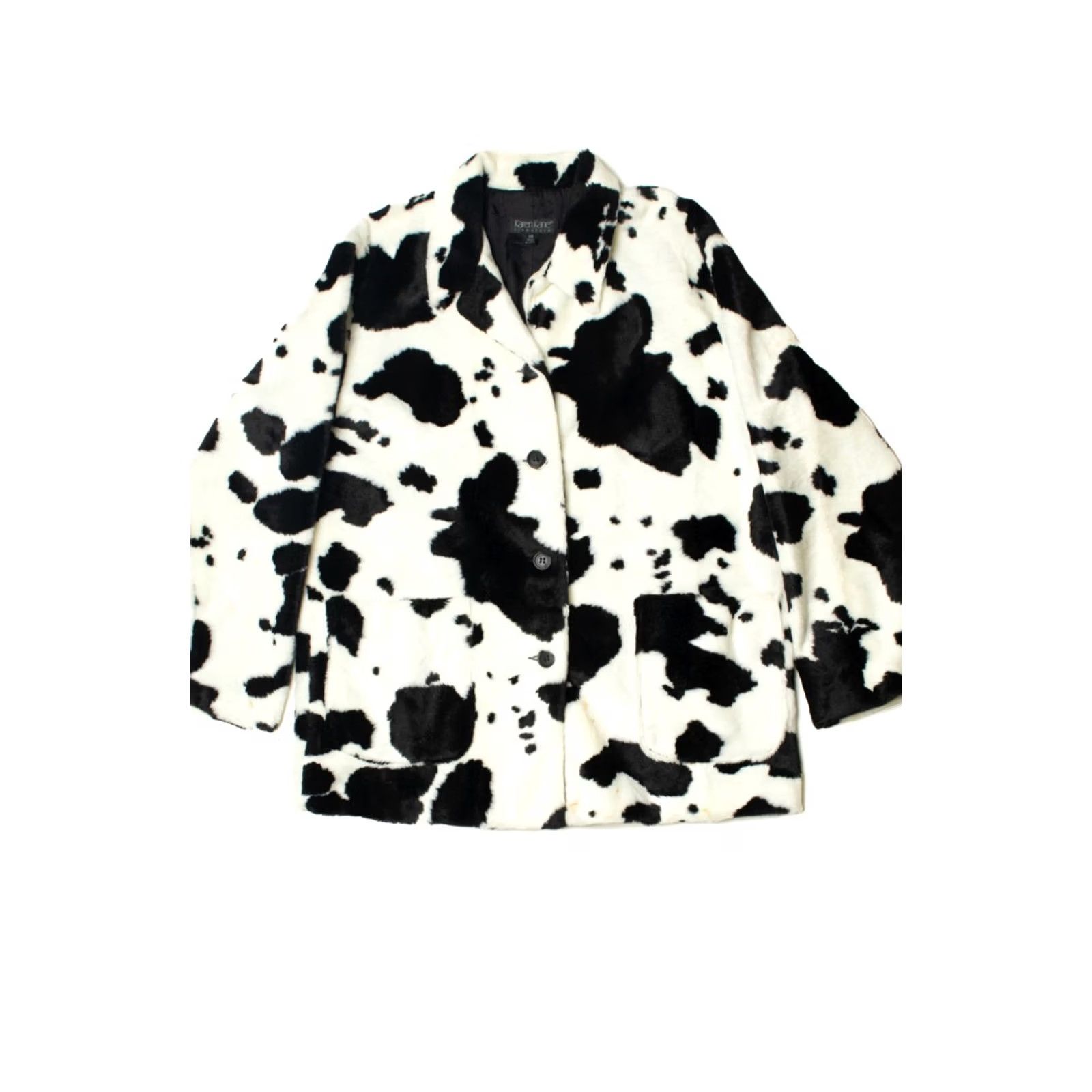 Vintage VINTAGE Karen Kane Chore Coat Shirt X-Small White Black Button Jacket Size US XL / EU 56 / 4 - 4 Thumbnail