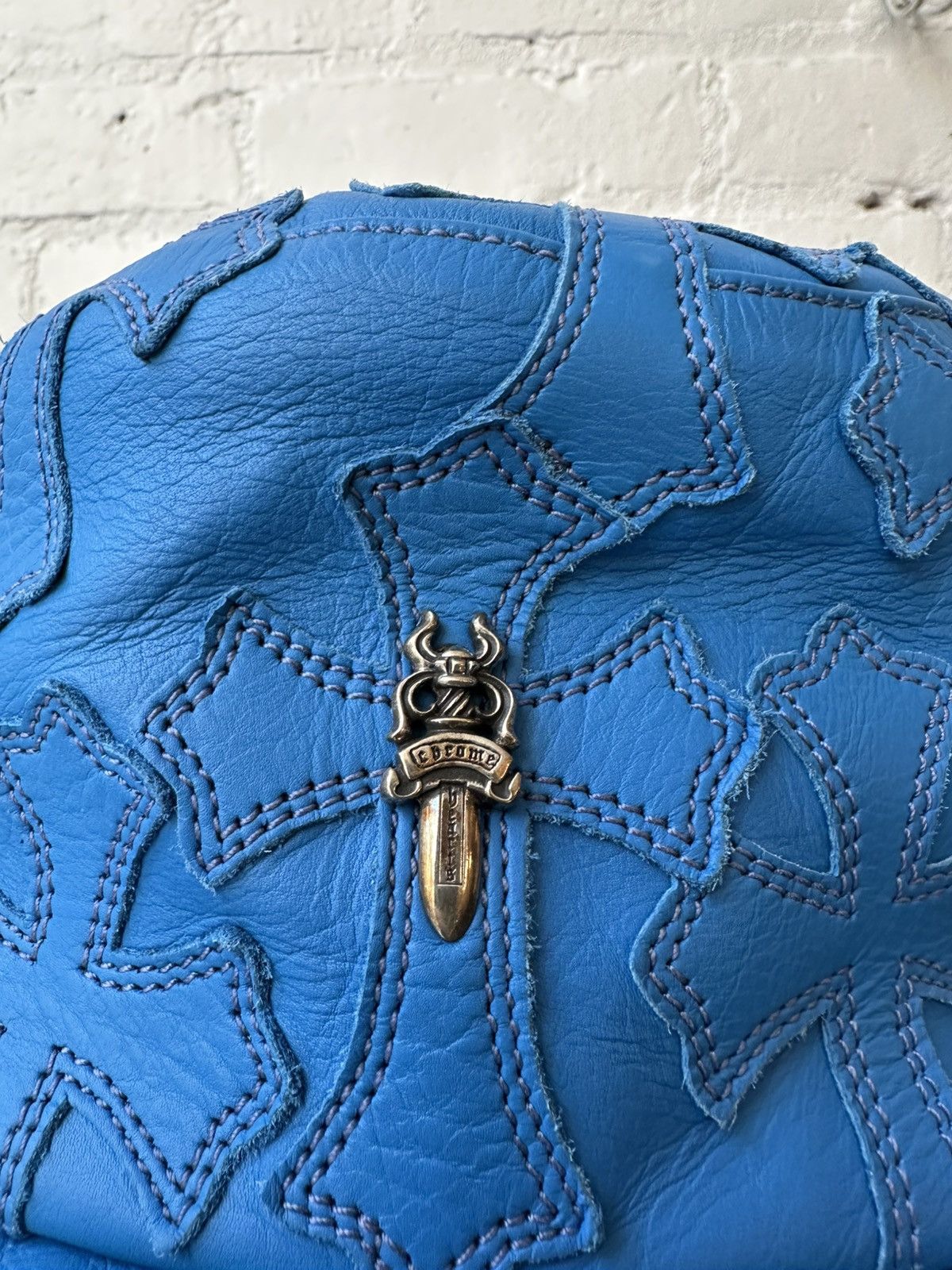 Chrome Hearts Chrome Hearts Turquoise CROSS PATCH FLOOD Bucket leather hat Size ONE SIZE - 2 Thumbnail