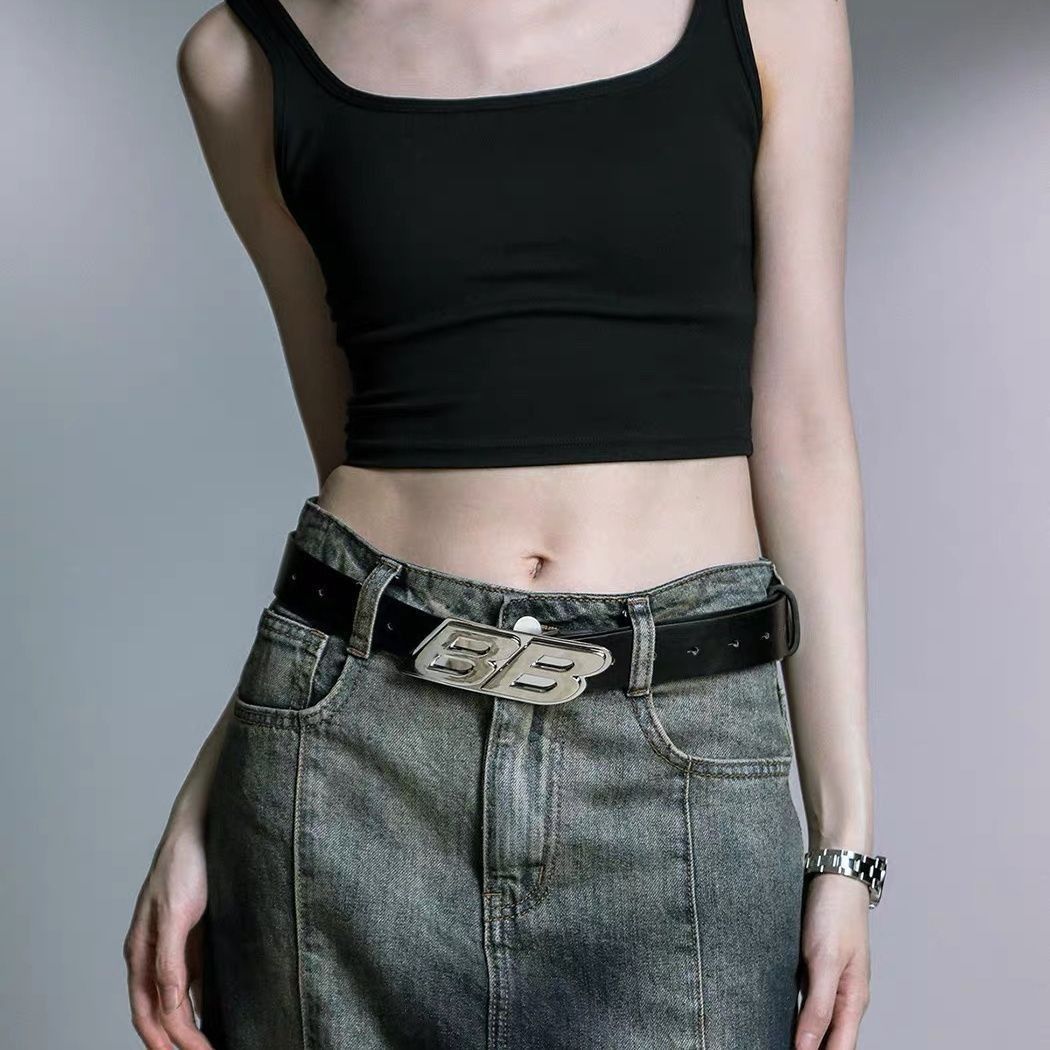 Designer Crazy Vintage Belt Riveted Belts Menswear Accessories Size ONE SIZE - 6 Thumbnail