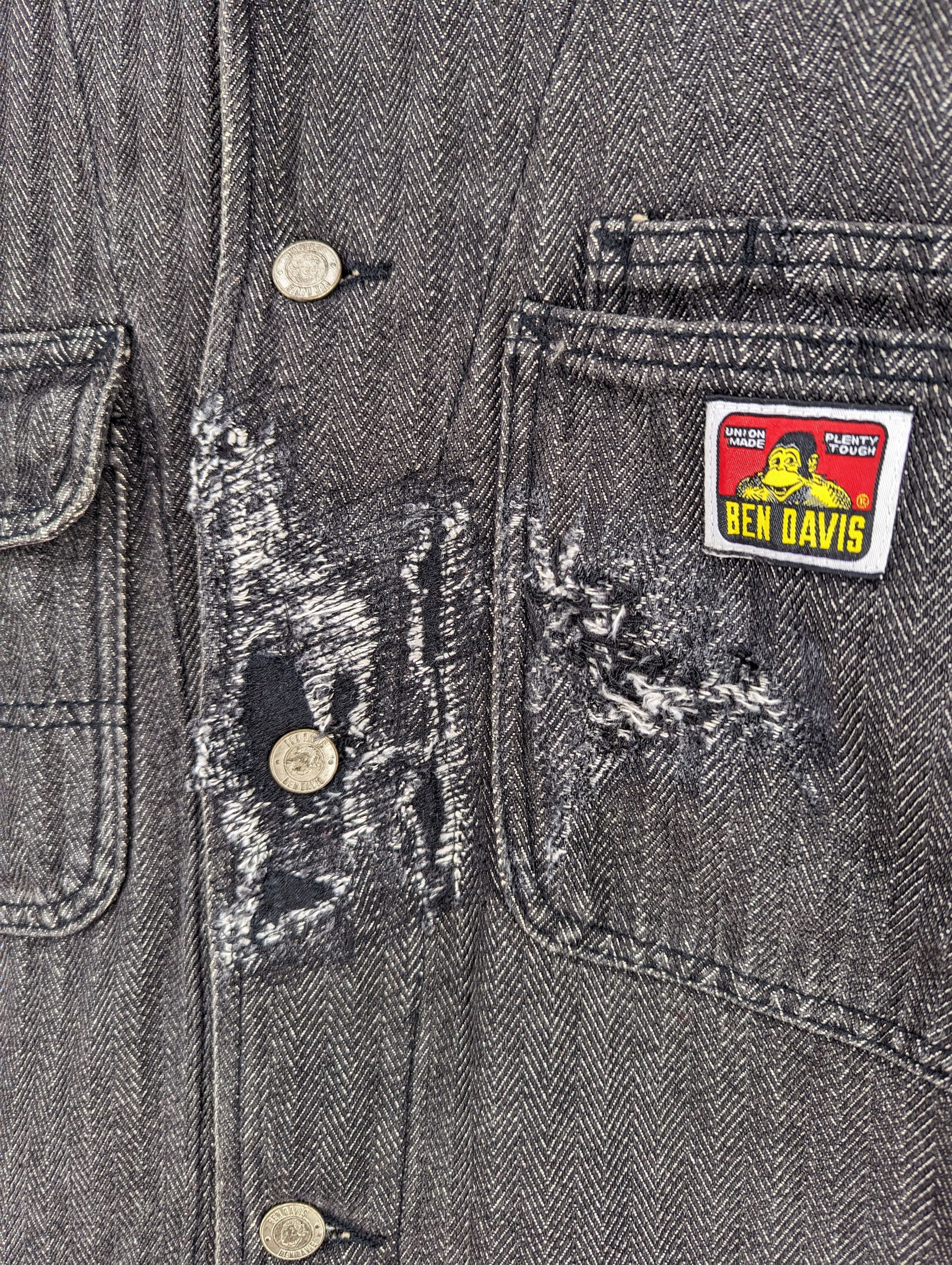 Ben Davis Vintage Ben Davis Distressed Herringbone Chore Jacket Size US L / EU 52-54 / 3 - 6 Thumbnail