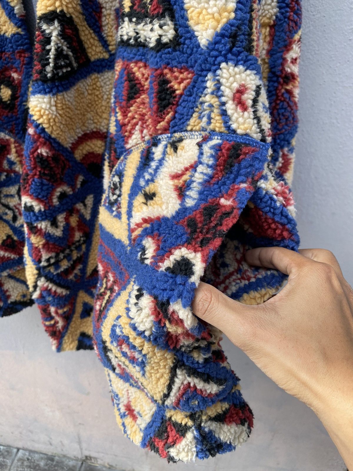 Beauty Beast × go slow caravan 💥RARE💥 Vintage GO SLOW CARAVAN Printed Deep Pile Fleece Size US L / EU 52-54 / 3 - 16 Thumbnail