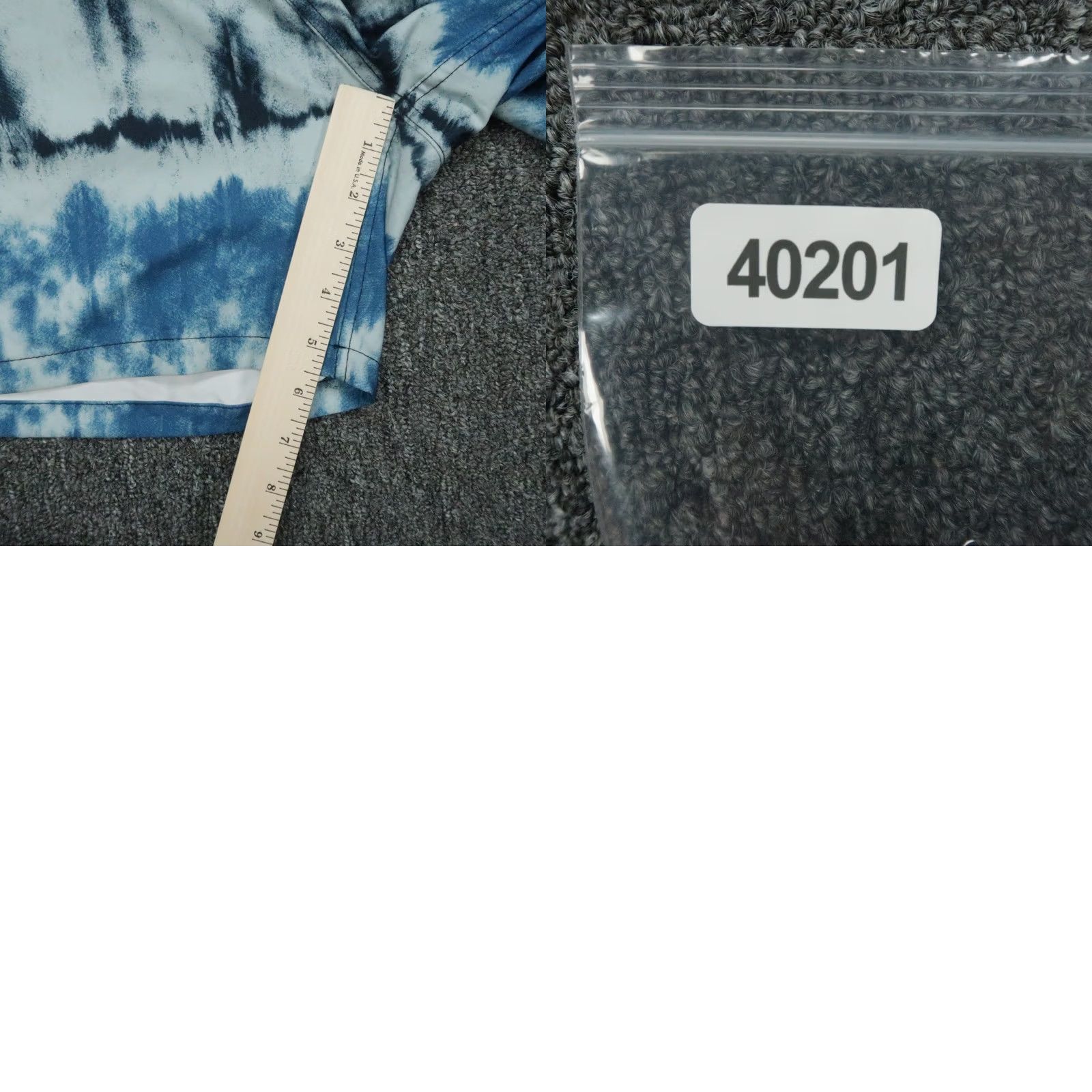 Vintage Huk Shorts Mens XL Blue Tie Dye Above The Knee Fishing Stretch Lined Size US 36 / EU 52 - 8 Thumbnail