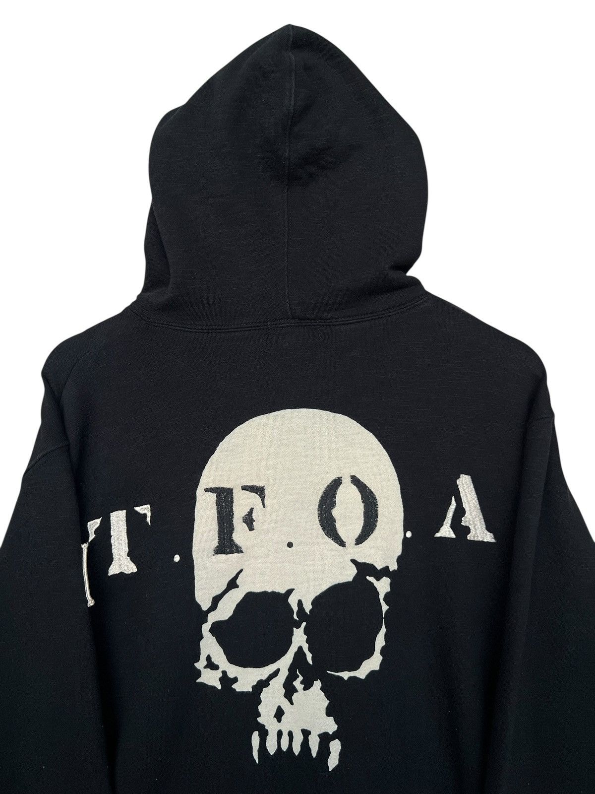 Japanese Brand TFOD Japanese Goth Bones Skull Backhit Black Hoodie Size US M / EU 48-50 / 2 - 5 Thumbnail