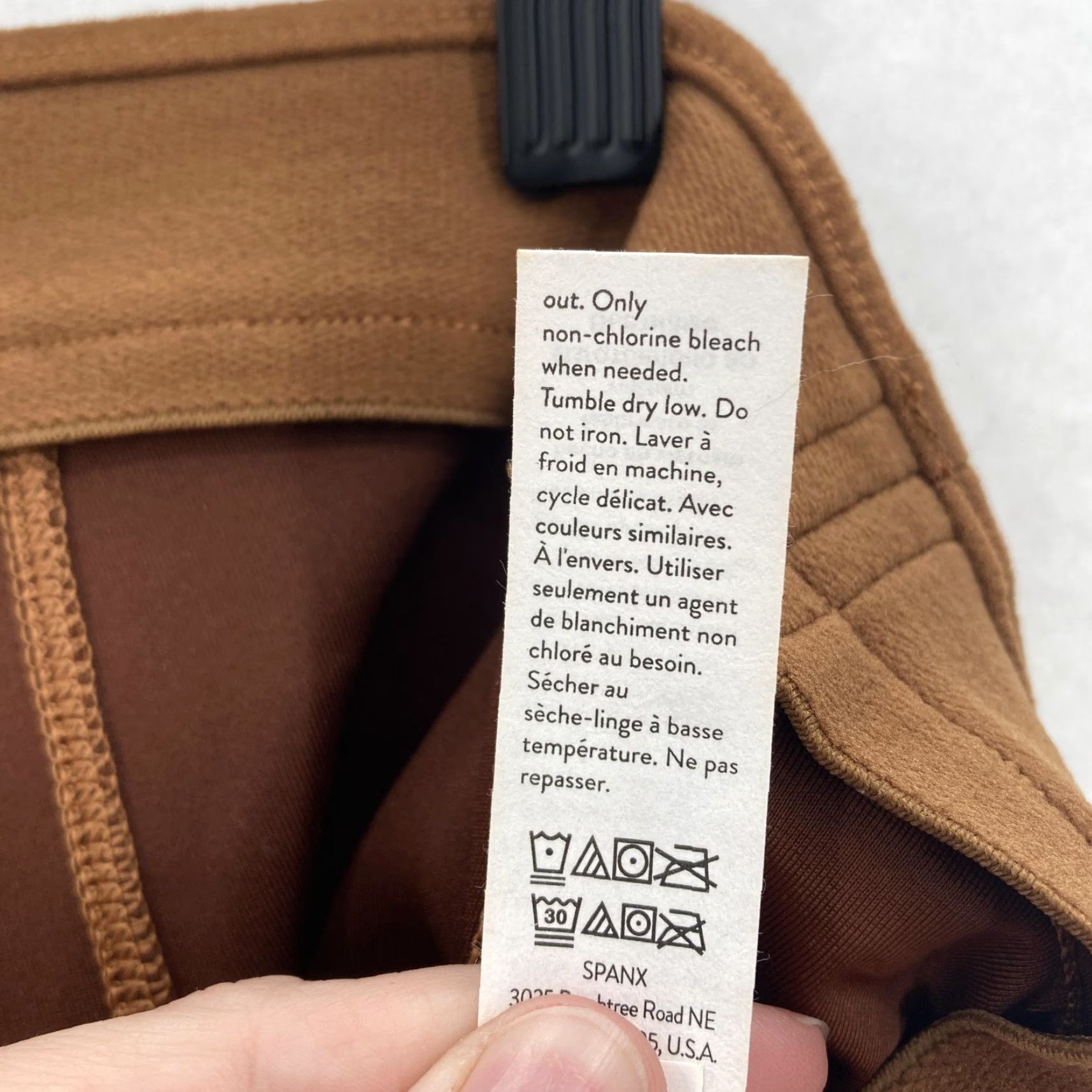 Spanx VINTAGE? No—spanx pants womens large caramel faux suede flare high rise pull on stretch nwt Size 36" / US 14 / IT 50 - 7 Thumbnail