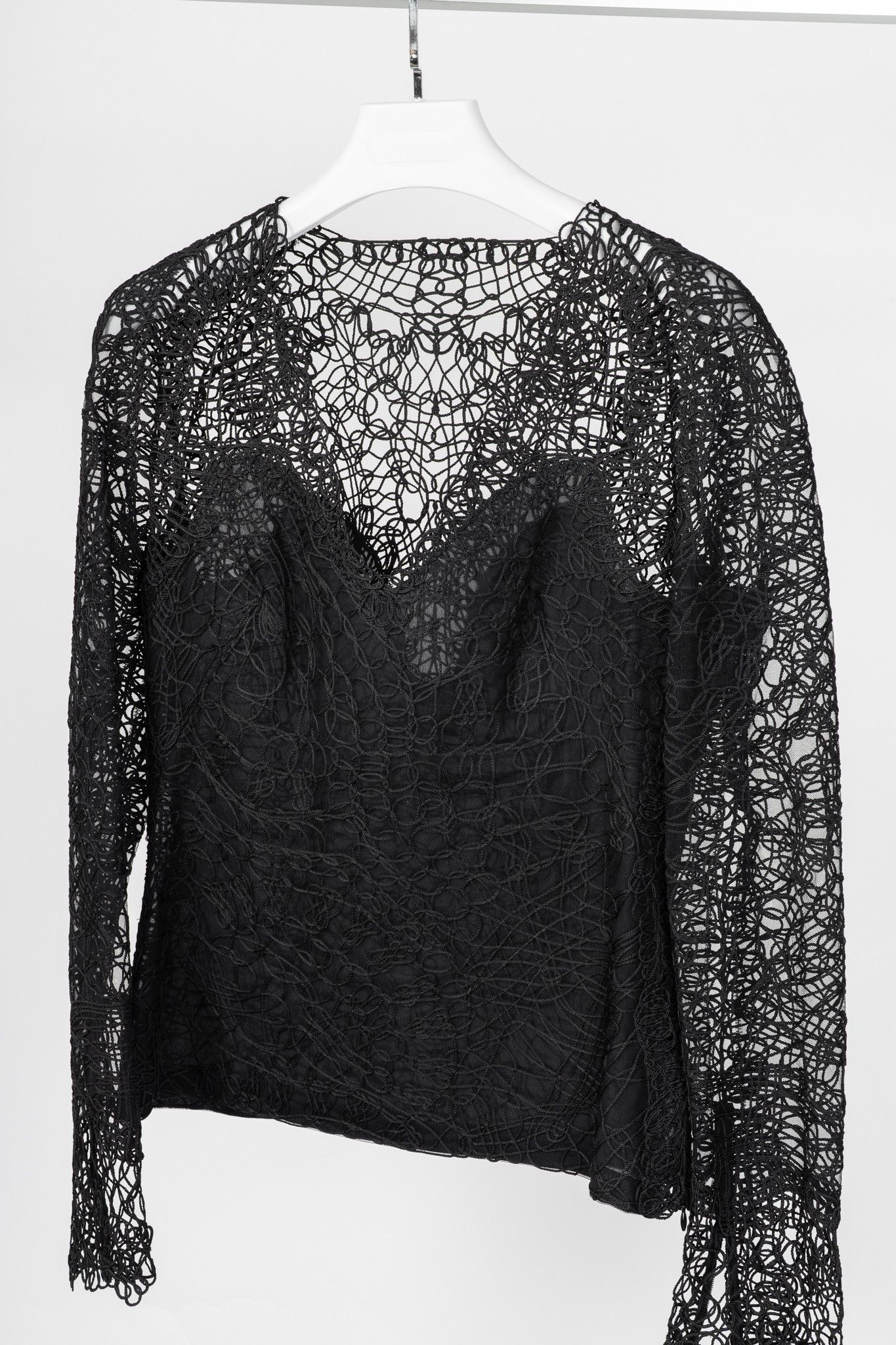 Tom Ford Tom Ford Black Soutache-Embroidered Long-Sleeve Top Size M / US 6-8 / IT 42-44 - 3 Thumbnail