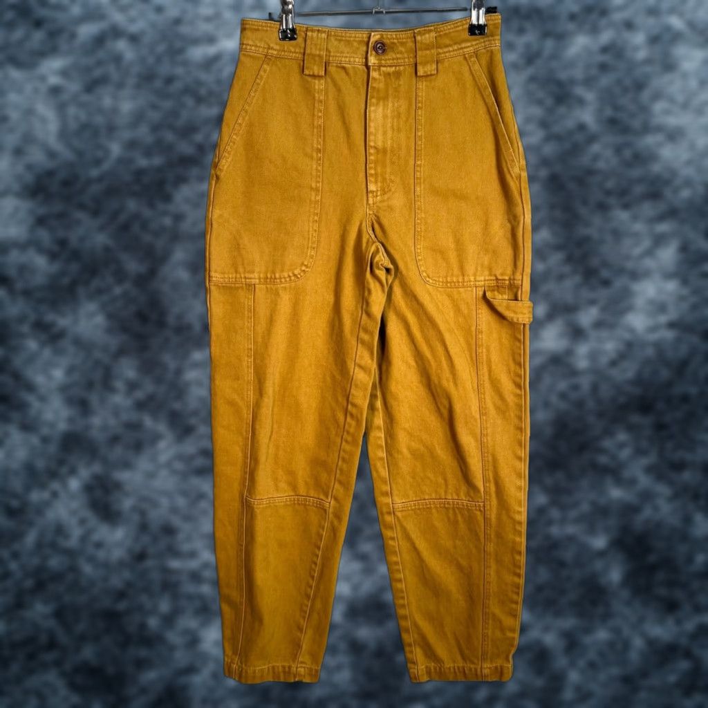 Alex Mill VINTAGE Alex Mill Womens Pants Chino 25 Mustard Yellow Cotton Blend Tapered Front Flat 29in Inseam Womens Size 42" / US 20 - 1 Thumbnail