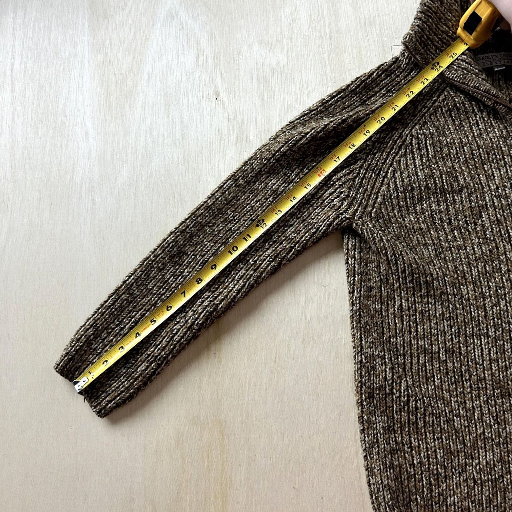 Vintage Vintage Carolyn Taylor Cardigan Sweater Womens Small Brown Full Zip Mock Neck Size S / US 4 / IT 40 - 6 Thumbnail