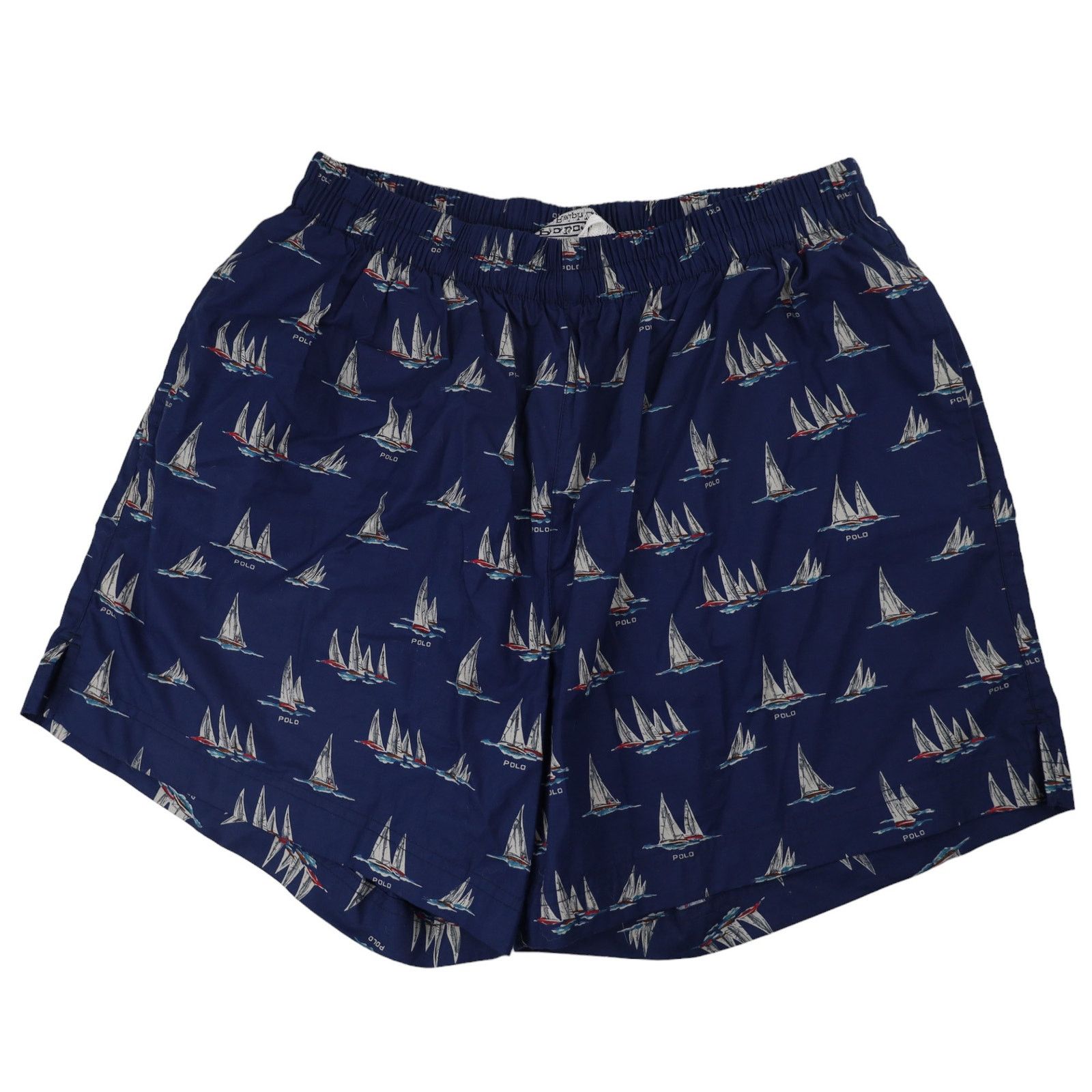 Polo Ralph Lauren × Vintage Vintage Polo Ralph Lauren Allover Ship Print Swim Trunks Size US 30 / EU 46 - 1 Thumbnail