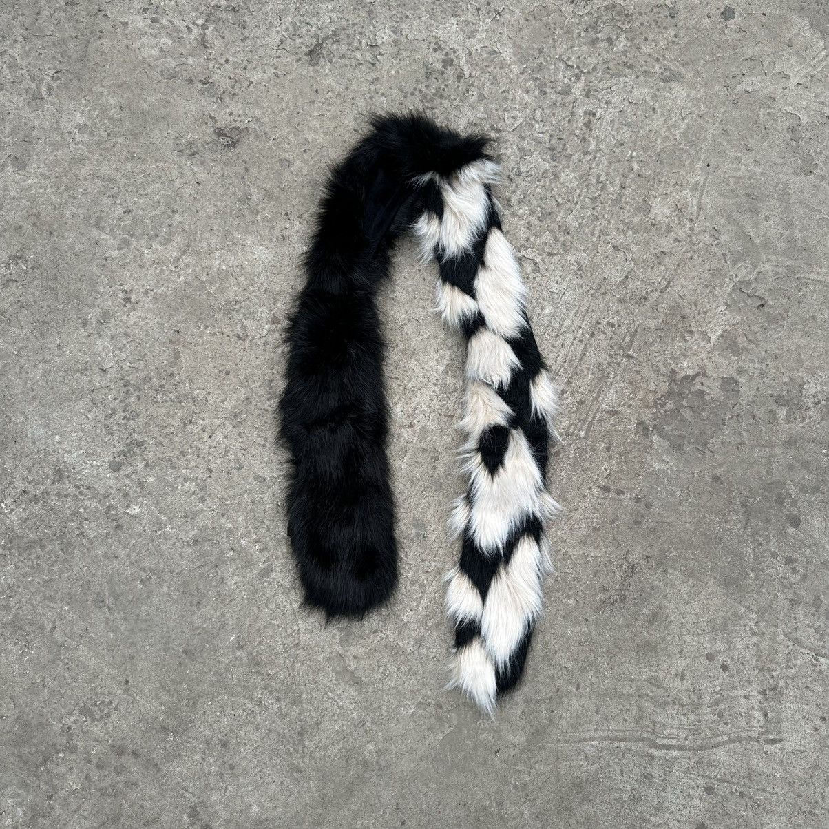 Number (N)ine Vintage Japanese Style Scarf Punk Gothic Faux Fur Y2K 00s Size ONE SIZE - 3 Thumbnail