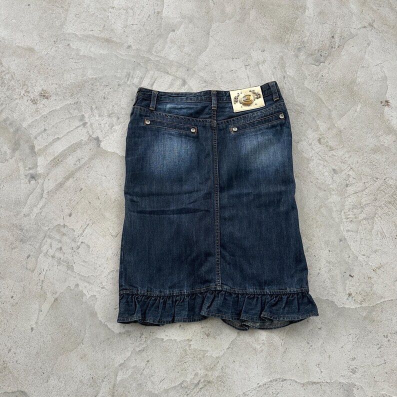 Just Cavalli Vintage Skirt Just Cavalli Denim Zip Button Women’s Blue 30 Size 30" / US 8 / IT 44 - 4 Thumbnail