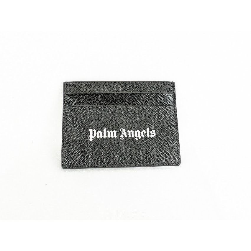 Palm Angels o1rshd1 Size: OS / Logo Caviar Card Holder in Black/White Size ONE SIZE - 1 Thumbnail