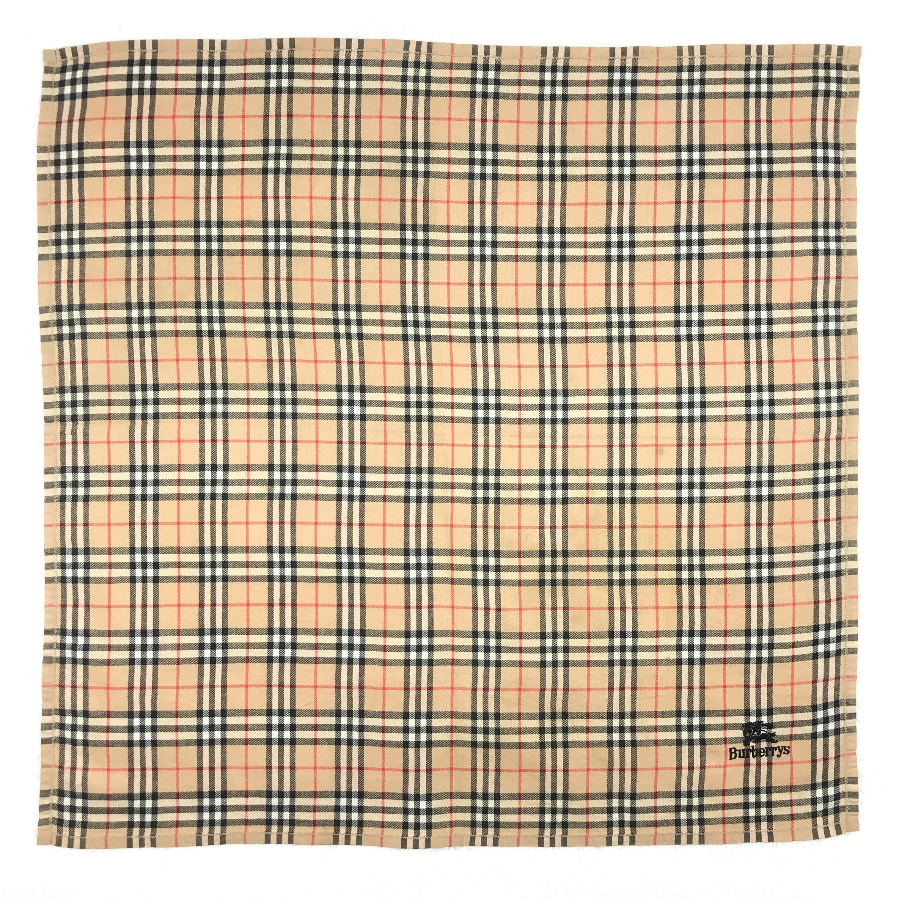 Burberry × Vintage Vintage Burberry Nova Check Bandana Neckerchief Handkerchief Size ONE SIZE - 1 Thumbnail