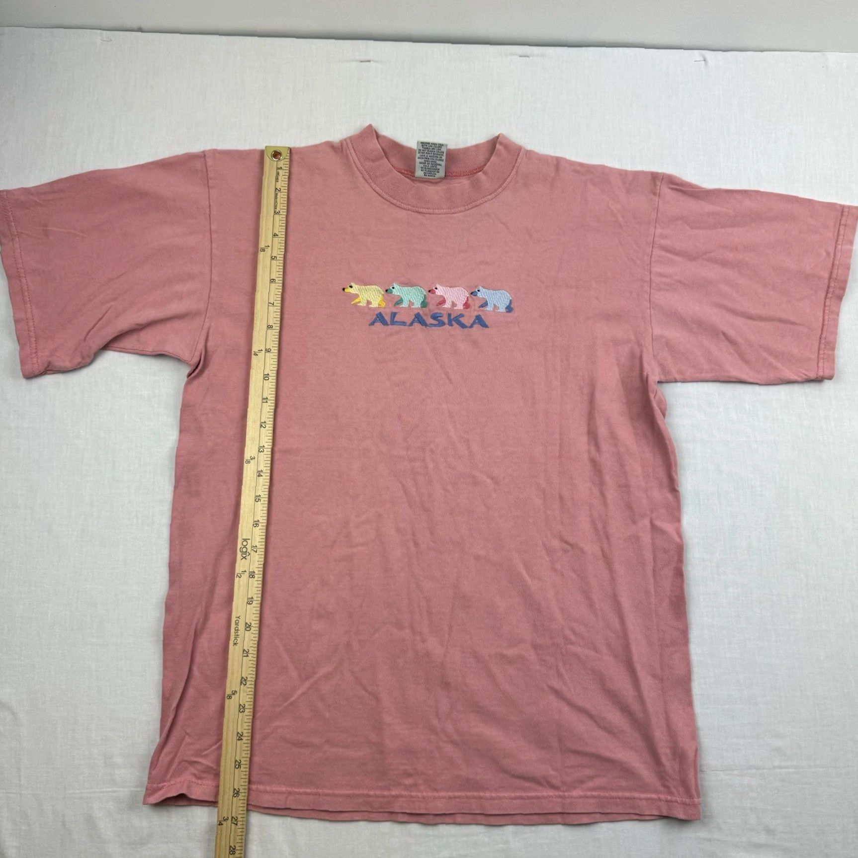 Vintage VINTAGE Alaska Shirt Adult Large Pink 90s Polar Bear Animals Mens Size US L / EU 52-54 / 3 - 4 Thumbnail