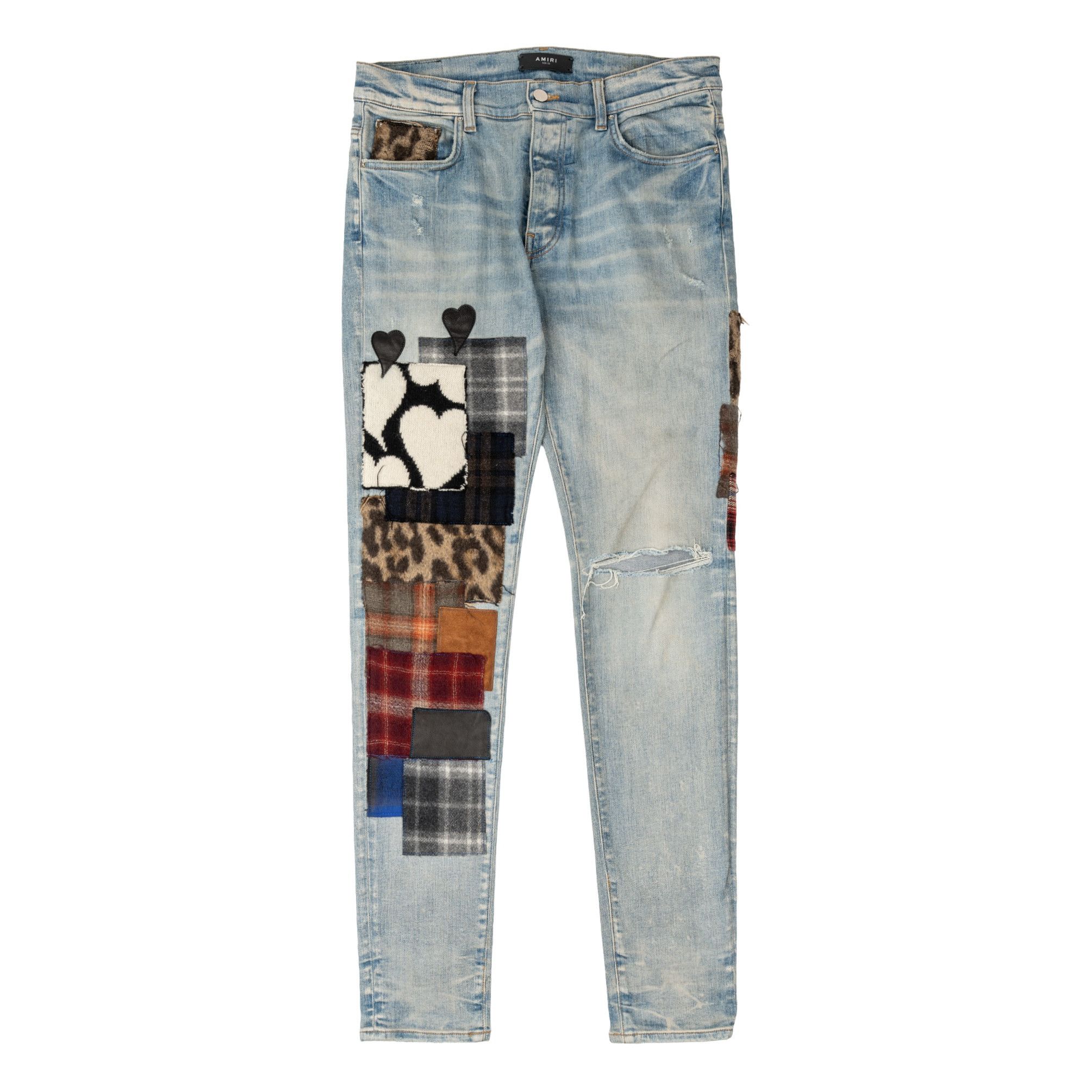 Amiri Amiri Heart Patch Jeans | Grailed
