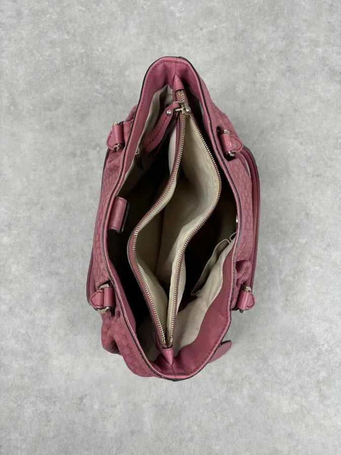 Gucci 2000s Gucci Sukey Monogram Pink Leather Handle Bag Size ONE SIZE - 14 Thumbnail