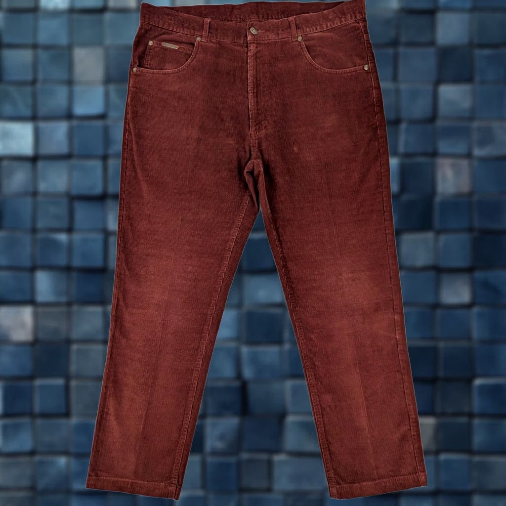 Vintage Peter Christian Corduroy Straight Pant Men 36x28 Brown Corduroy Casual 5-Pocket Regular Rise Zipper Button Vintage: No Mens Pants Size US 36 / EU 52 - 1 Thumbnail