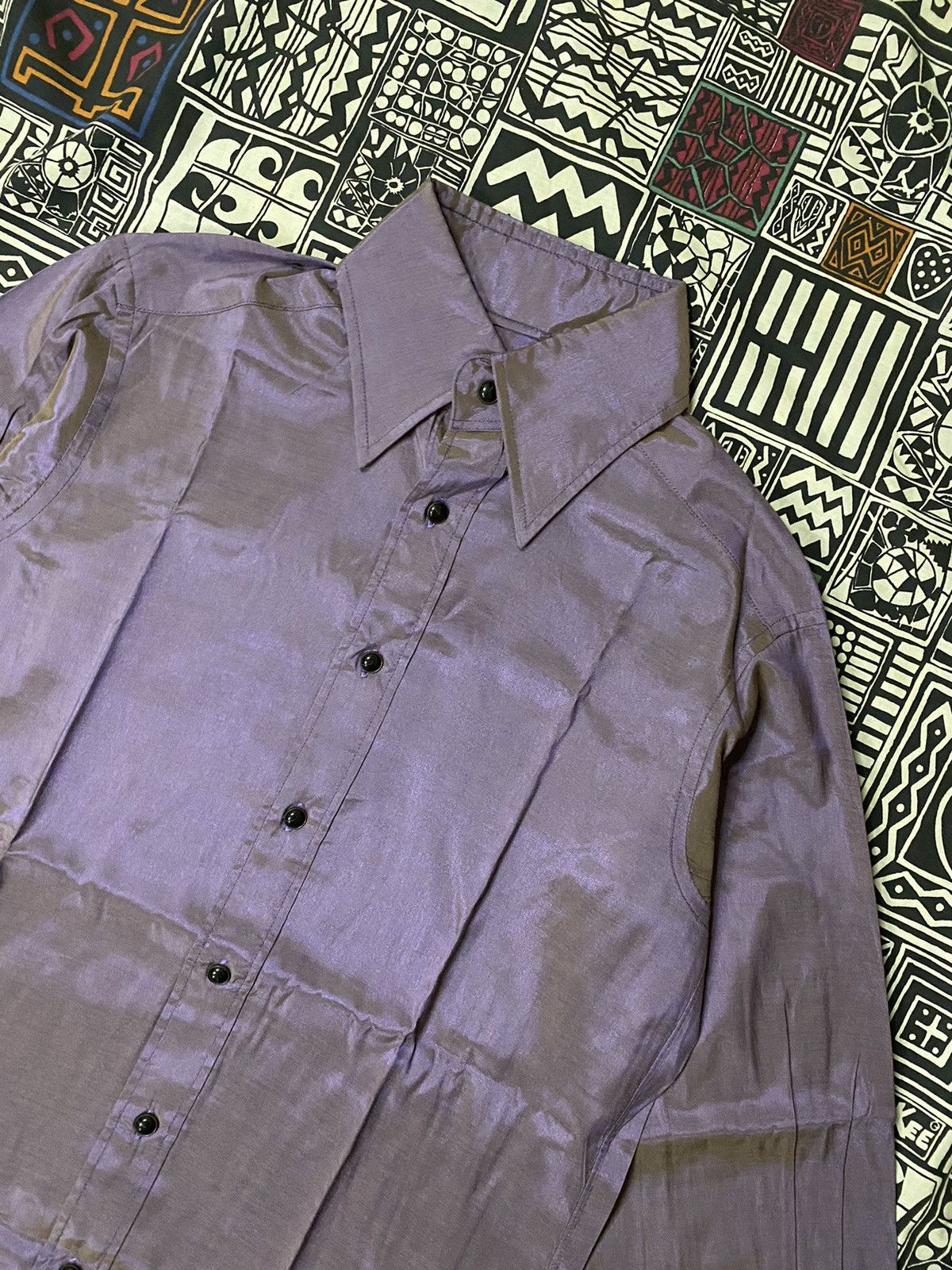 Japanese Brand × Yoshiyuki Konishi Very rare⚡️yoshiyuki konshi ficce purple button up Size US M / EU 48-50 / 2 - 2 Thumbnail
