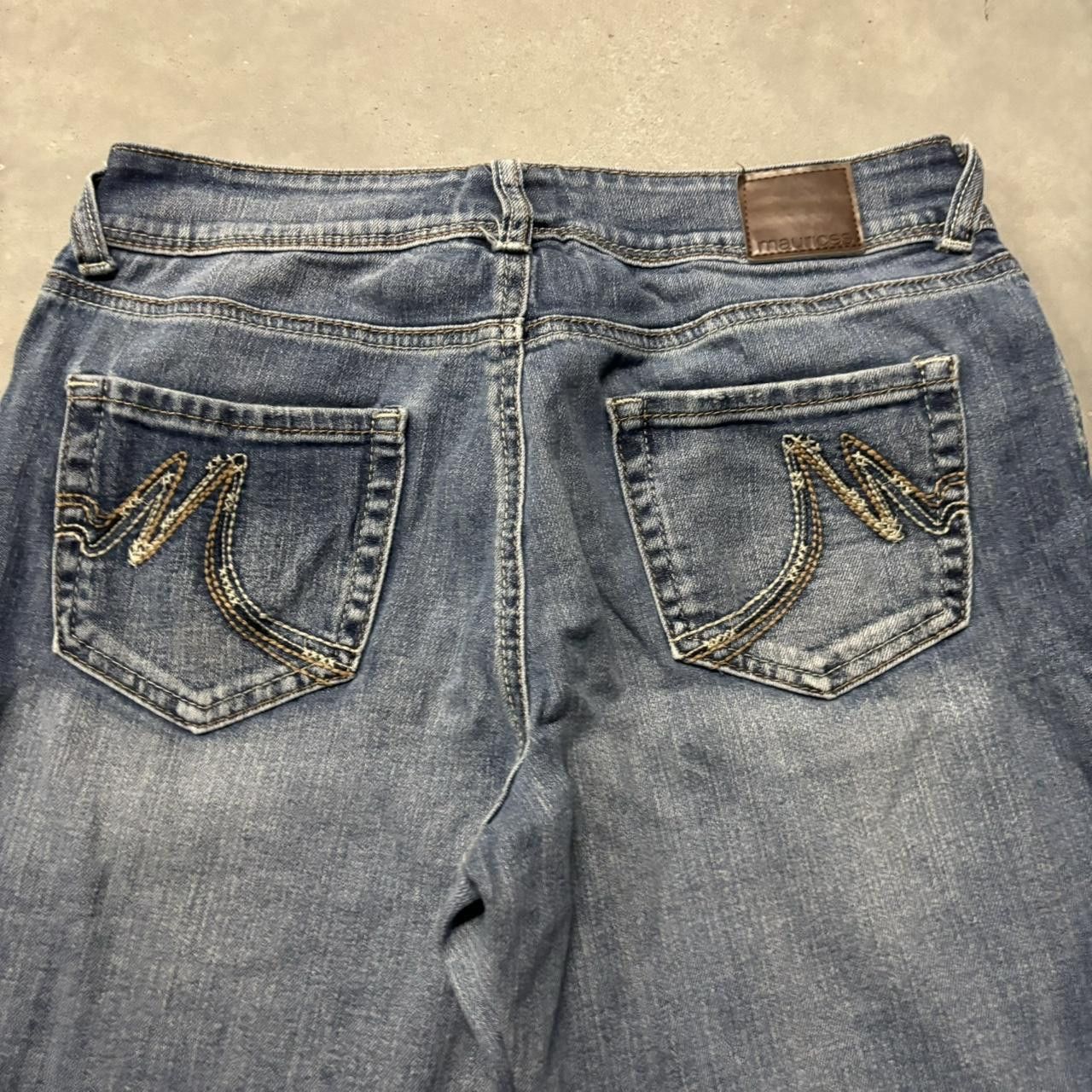 Japanese Brand × Vintage Crazy Vintage Y2K/2000s Grunge Dark Wash Flared Bootcut Denim Jeans! Size US 30 / EU 46 - 7 Thumbnail