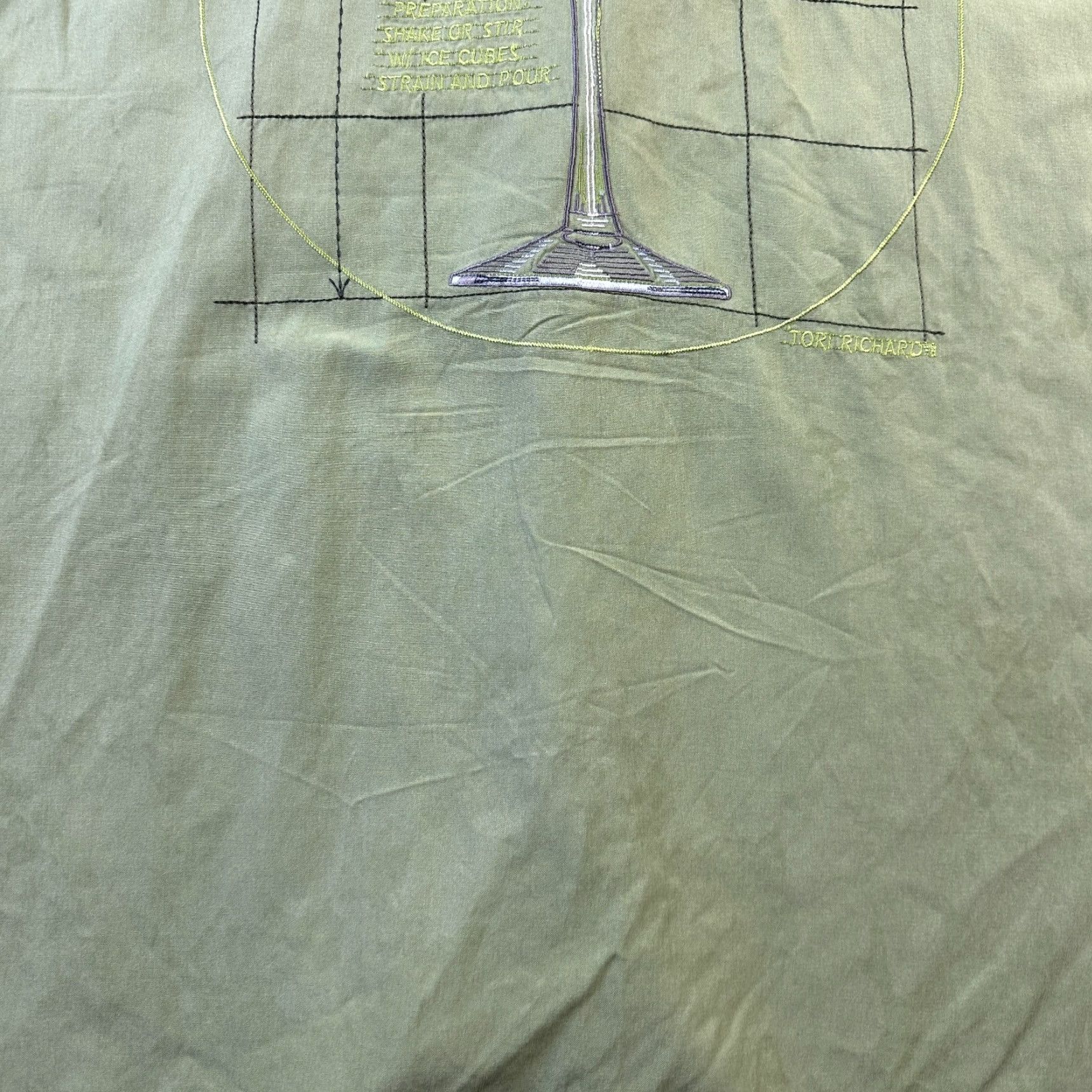 Tori Richard Tori Richard Shirt Mens Medium Green Panel Back Button Up Wine Size US M / EU 48-50 / 2 - 7 Thumbnail