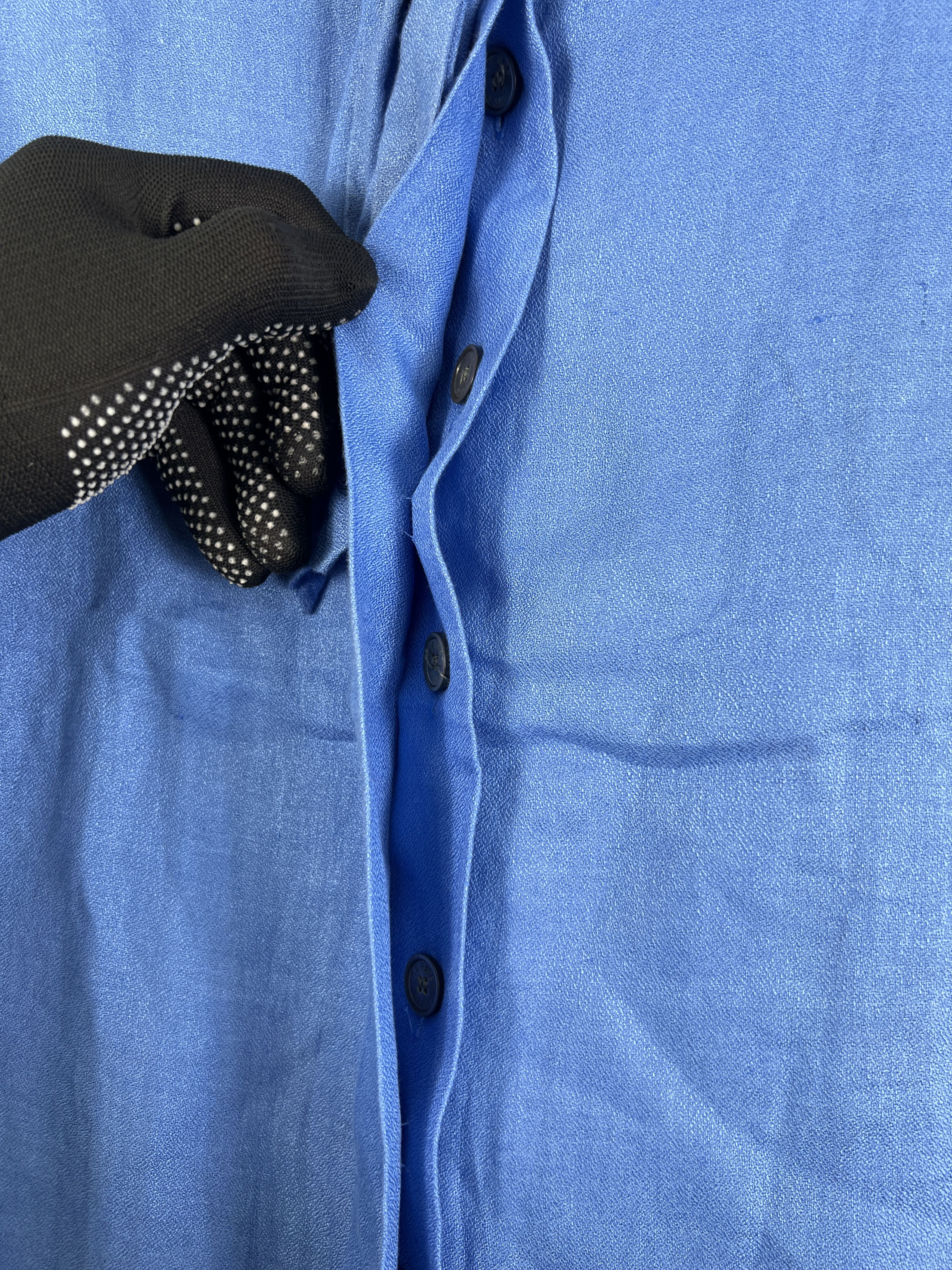 Hermes Vintage HERMÈS Tie-Neck Linen Shirt (38) GTMP225 Size S / US 4 / IT 40 - 5 Thumbnail