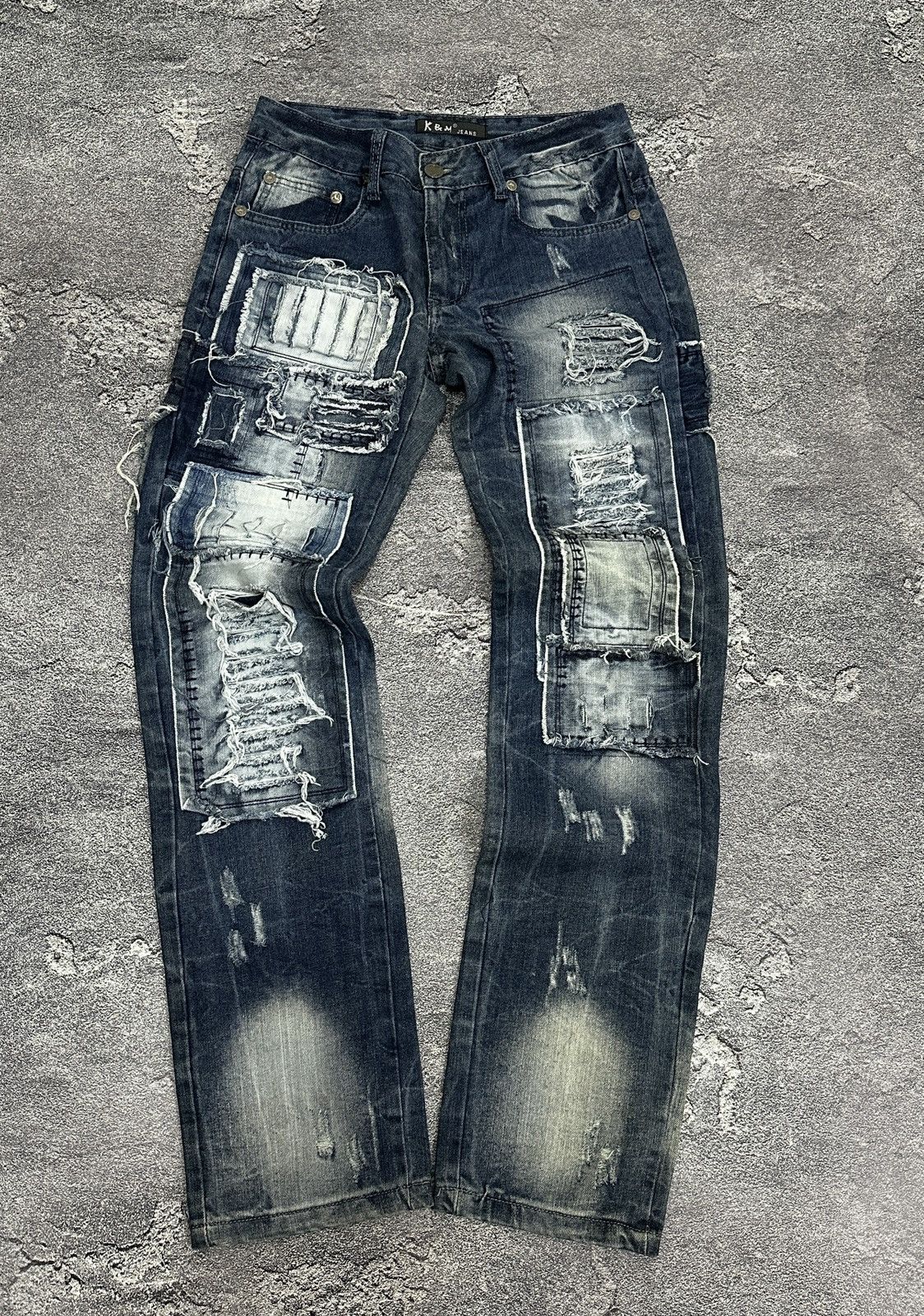 Vintage Vintage Distressed Patchwork Denim Pants Japan Archive Y2k 