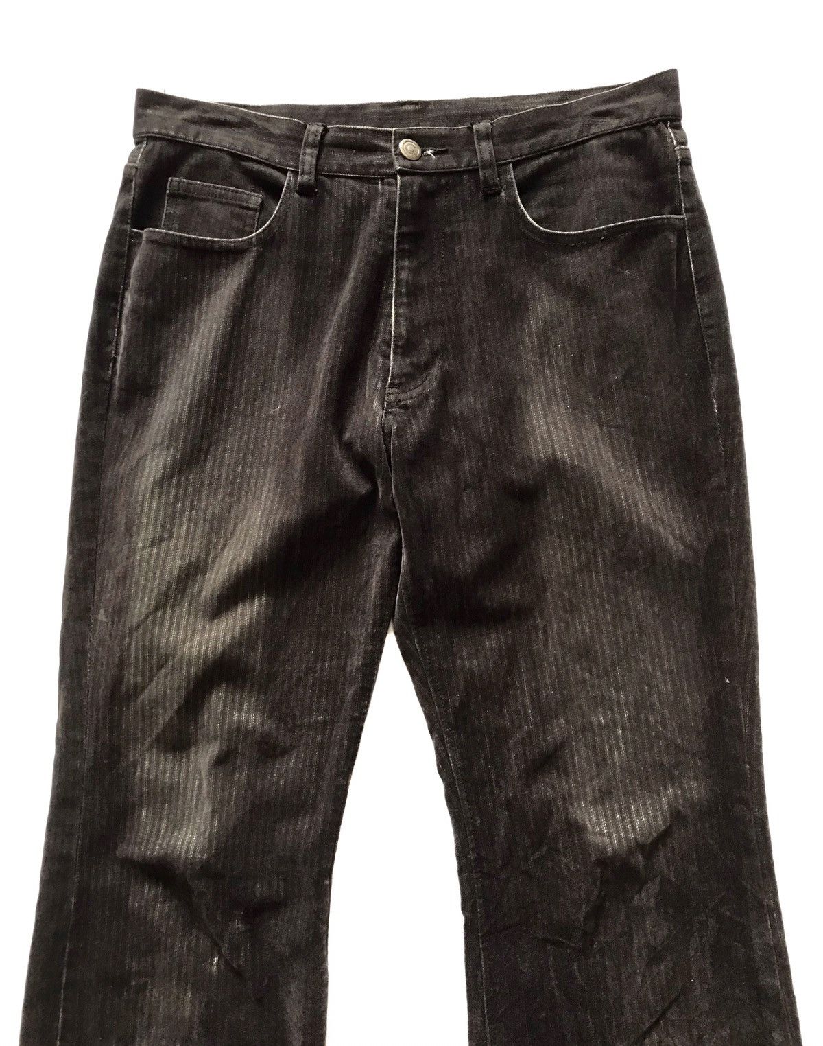 14th Addiction × Designer × Japanese Brand CUSTOM CULTURE VELVET STRIPE FLARE PANTS Size US 30 / EU 46 - 2 Thumbnail