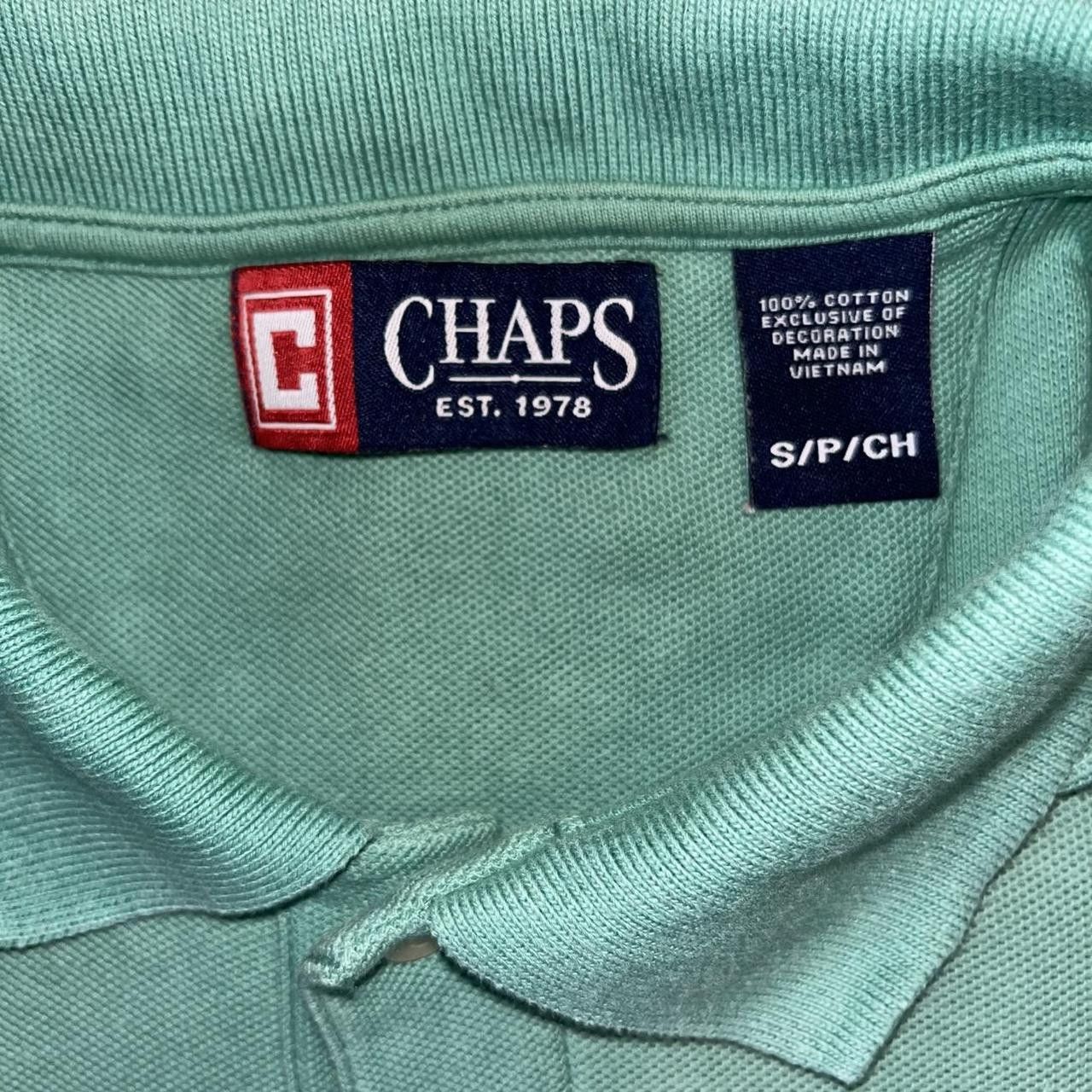 Chaps Vintage Chaps Crest Logo Polo Shirt Mint Green Size Small Size US S / EU 44-46 / 1 - 3 Thumbnail
