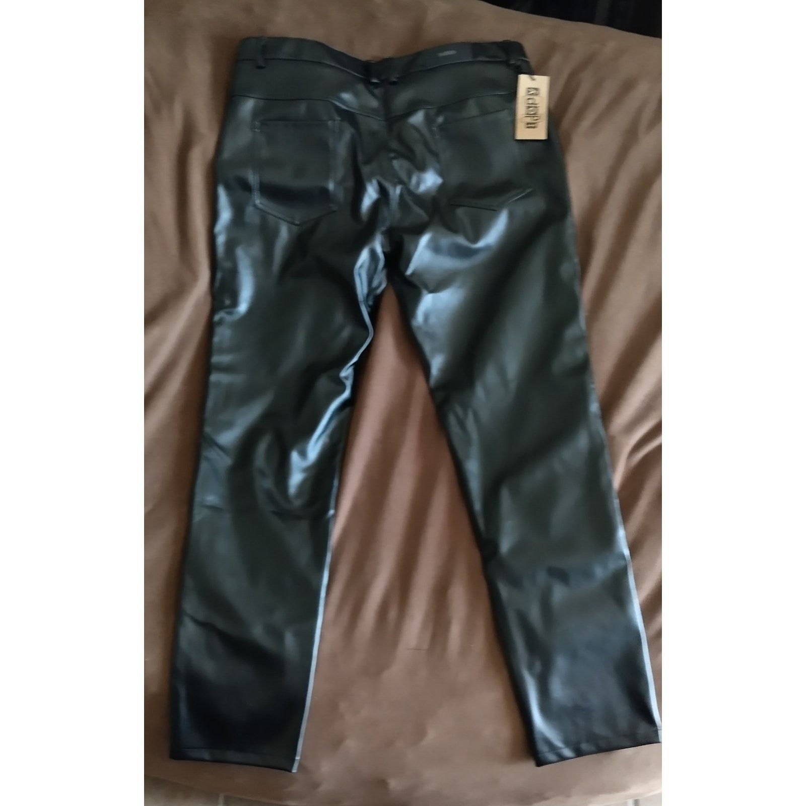 Other NIB !! MEN'S MOTORCYCLE 5 POCKET CASUAL FAUX LEATHER PANT 36 Size US 36 / EU 52 - 1 Thumbnail